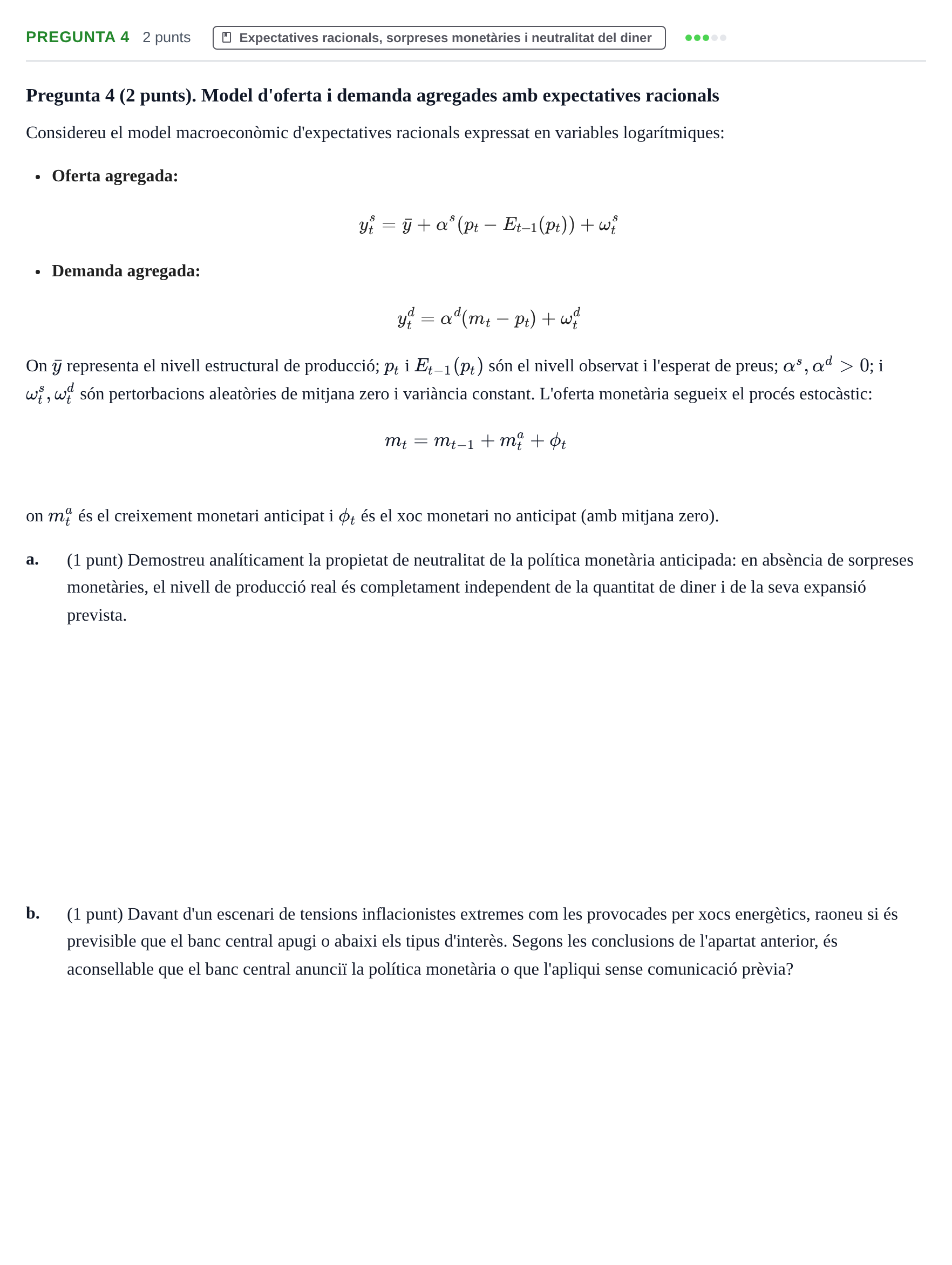 Enunciado: Pregunta 4 · Macroeconomía II UB 2021