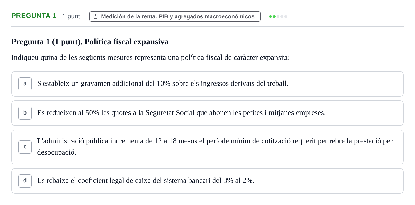Enunciado: Pregunta 1 · Introducción a la Economía UB 2018