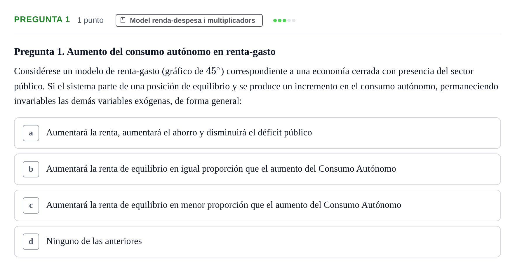 Enunciado: Pregunta 1 · Macroeconomía II UB 2015