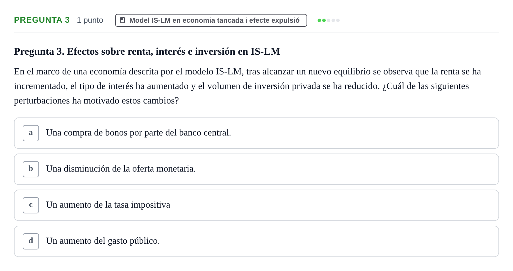 Enunciado: Pregunta 3 · Macroeconomía II UB 2015