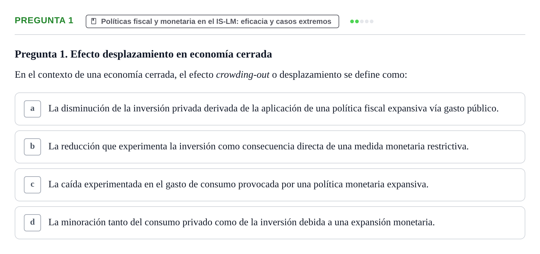 Enunciado: Pregunta 1 · Macroeconomía I UB 2014