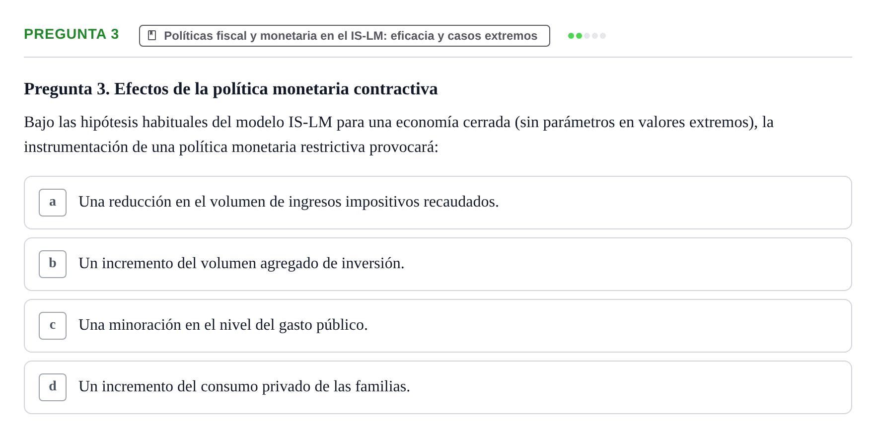 Enunciado: Pregunta 3 · Macroeconomía I UB 2014