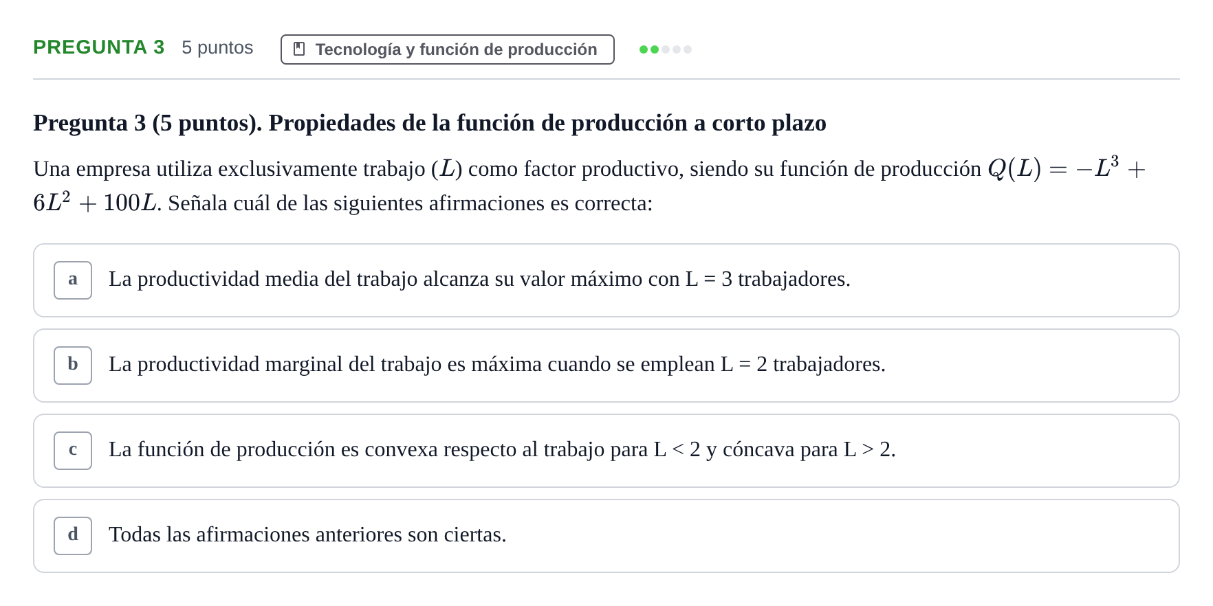 Enunciado: Pregunta 3 · Microeconomía II UB 2025