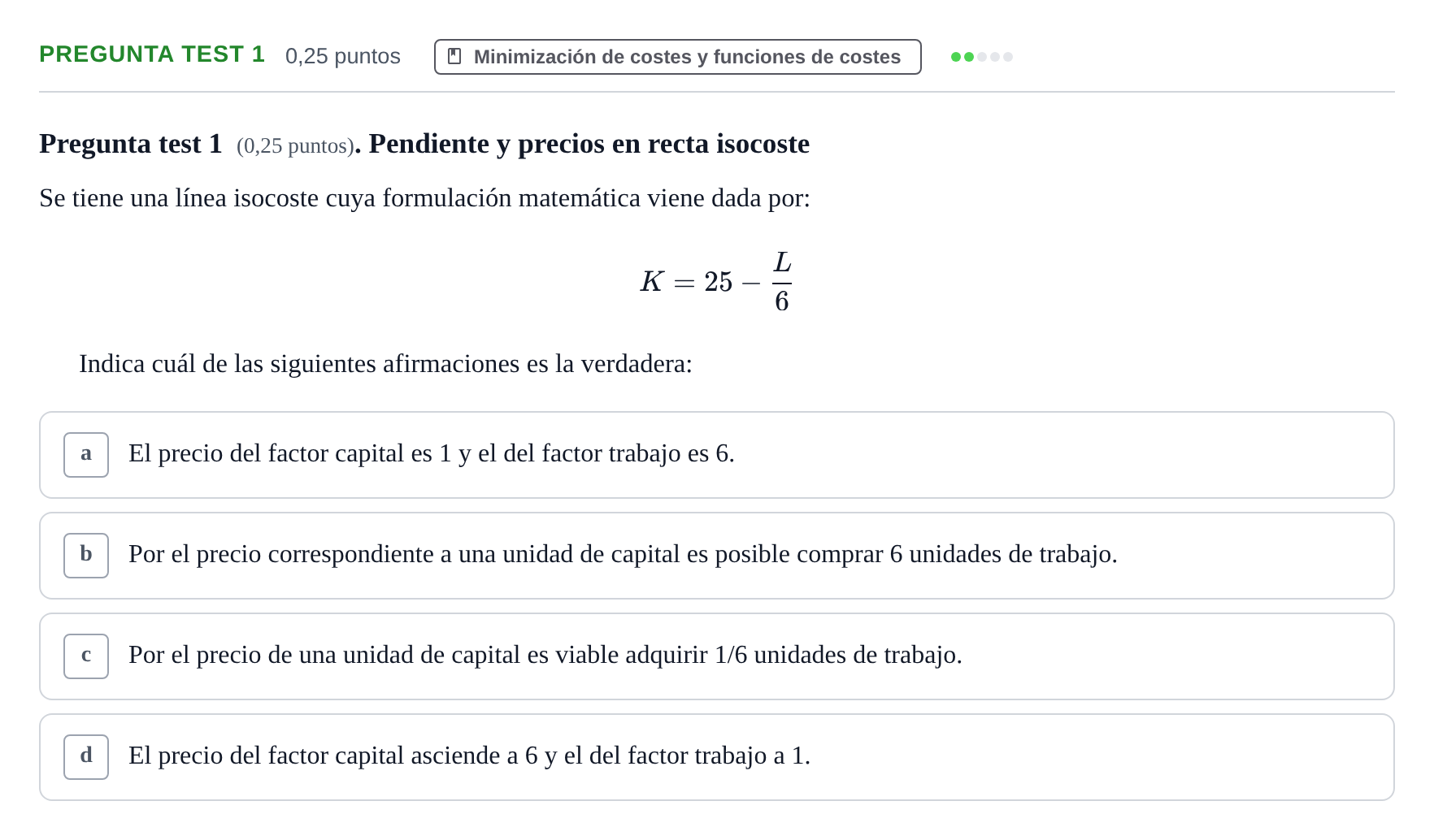 Enunciado: Pregunta test 1 · Microeconomía II UB 2024