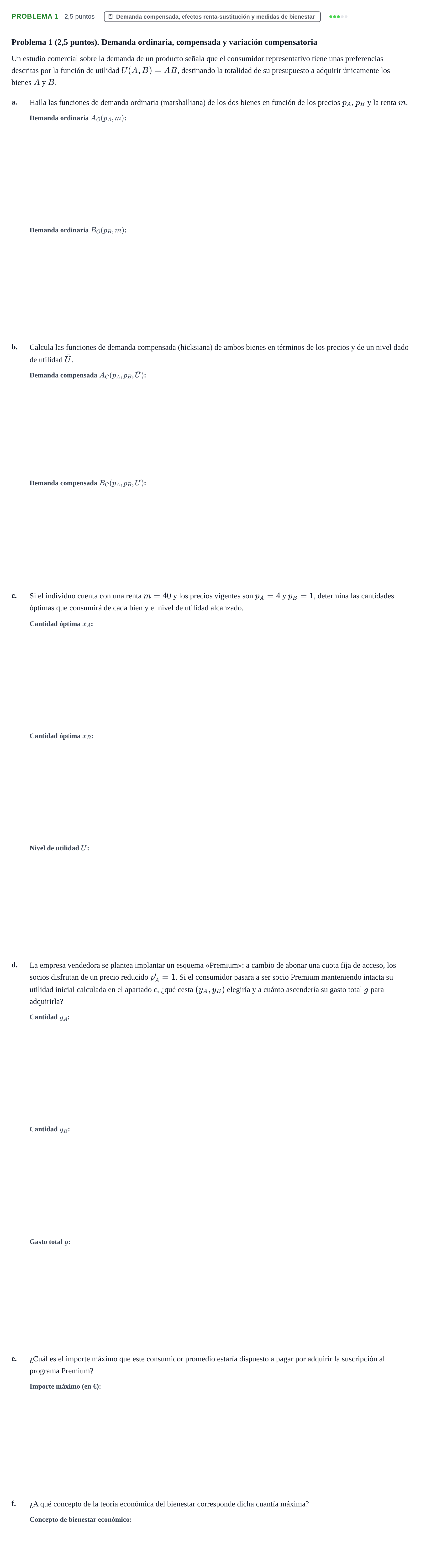 Enunciado: Problema 1 · Microeconomía II UB 2024