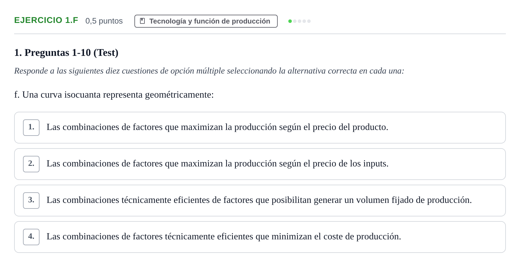 Enunciado: Ejercicio 1.f · Microeconomía II UB 2024
