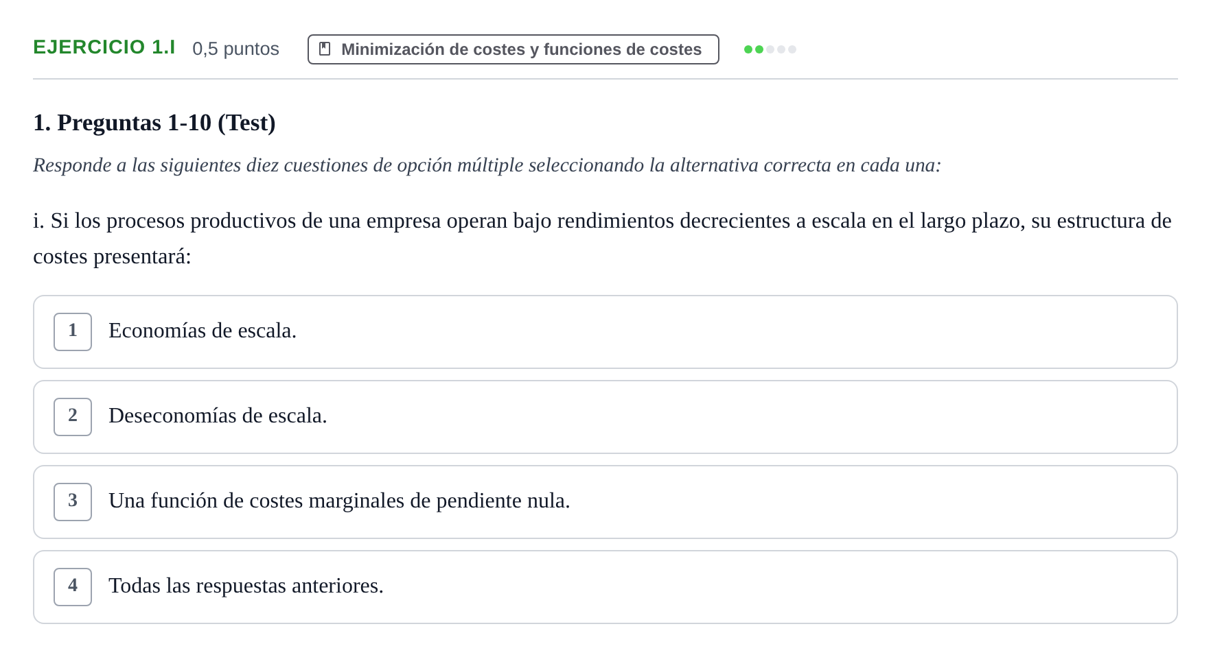 Enunciado: Ejercicio 1.i · Microeconomía II UB 2024