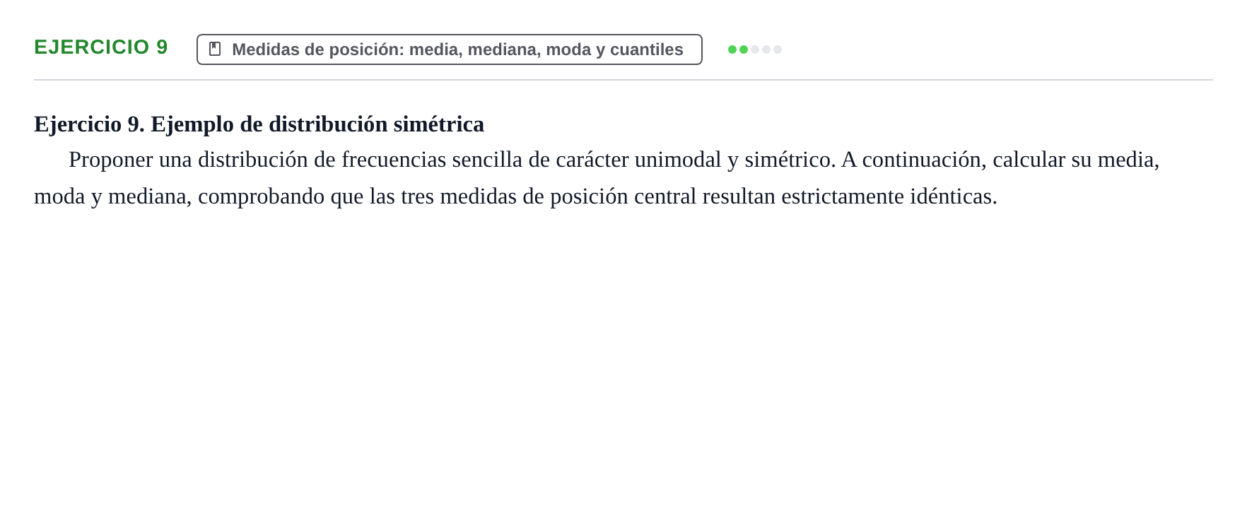 Enunciado: Ejercicio 9 · Estadística Económica y Empresarial i UB Colección de Exámenes Finales de Estadística Descriptiva