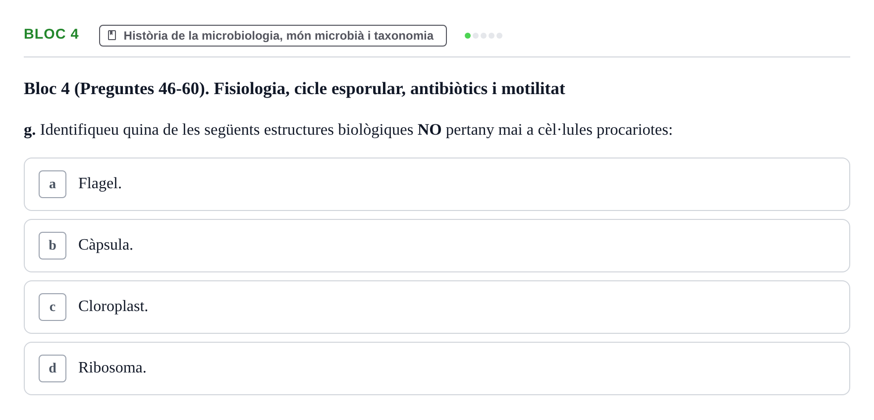 Enunciado: Ejercicio Bloc 4 - Història de la microbiologia, món microb… · Microbiología I UB Recopilació d'avaluació: Exàmens de Microbiologia I (Primer Parcial)