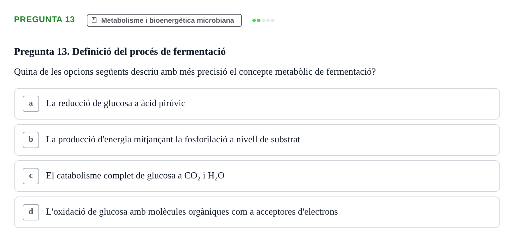 Enunciado: Pregunta 13 · Microbiología I UB Examen Segon Parcial. Microbiologia I