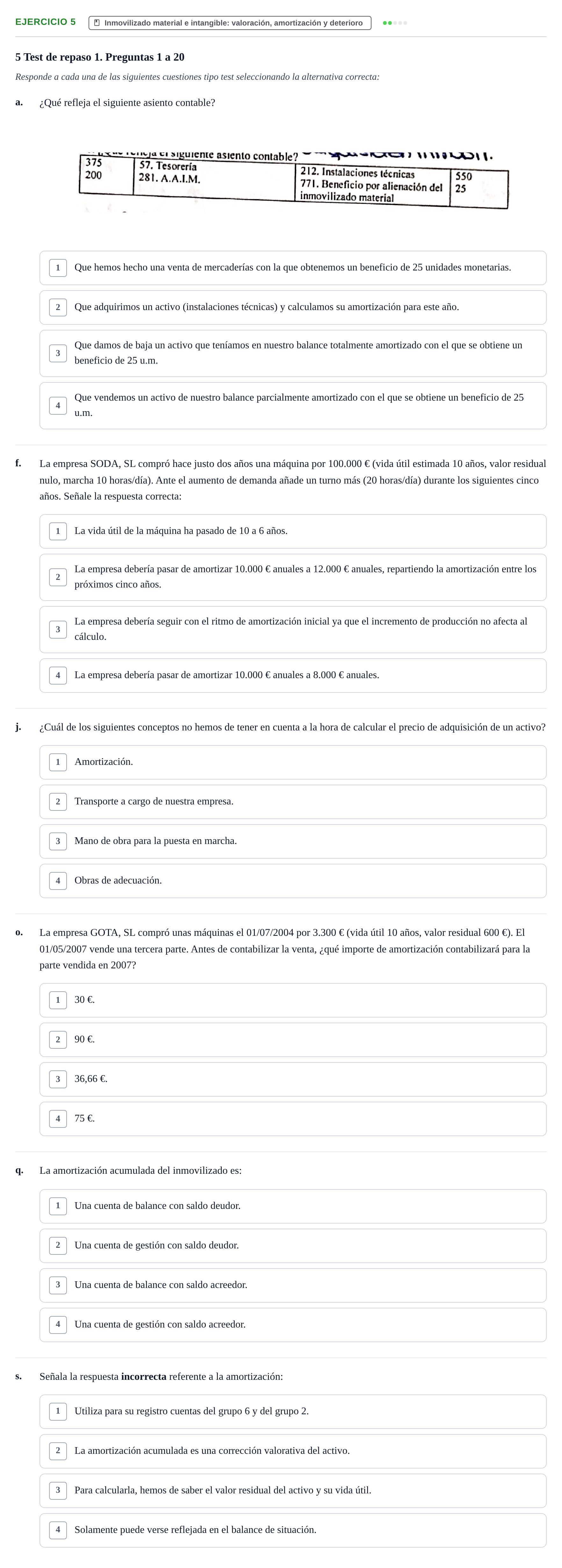 Enunciado: Ejercicio 5 - Inmovilizado material e intangible: valoració… · Introducción a las Finanzas y a la Contabilidad UB 2015