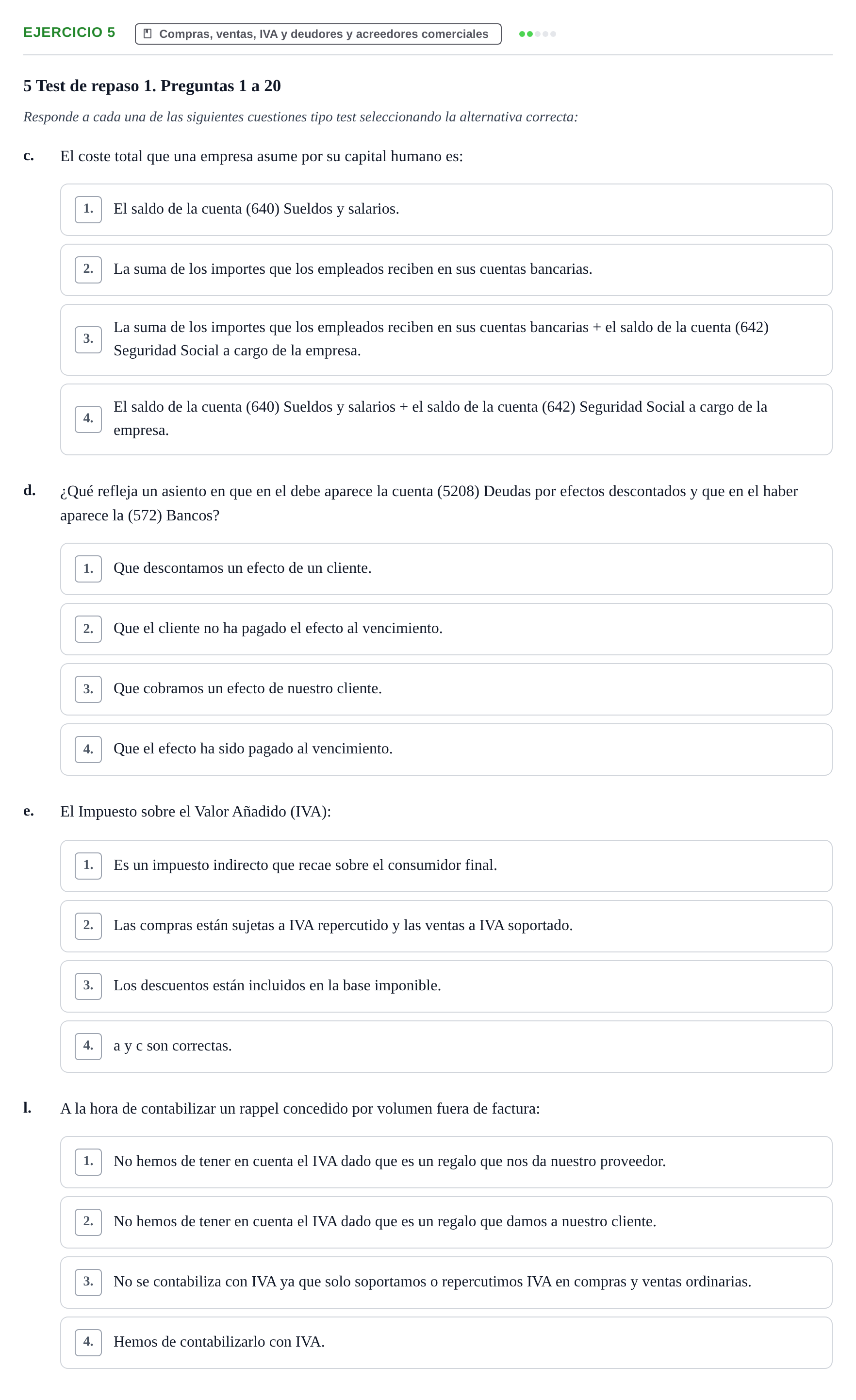 Enunciado: Ejercicio 5 - Compras, ventas, IVA y deudores y acreedores… · Introducción a las Finanzas y a la Contabilidad UB 2015