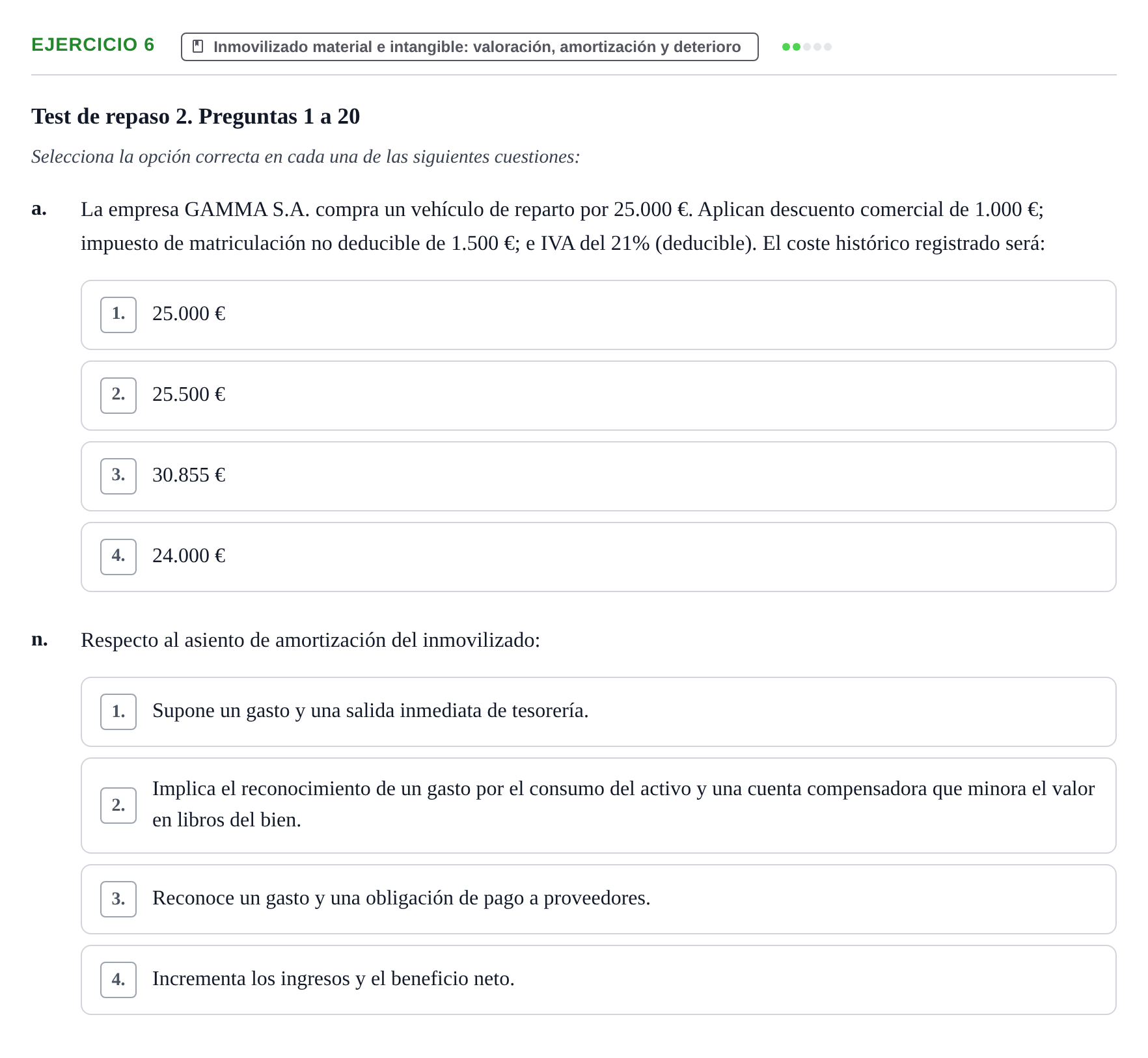 Enunciado: Ejercicio 6 - Inmovilizado material e intangible: valoració… · Introducción a las Finanzas y a la Contabilidad UB 2015