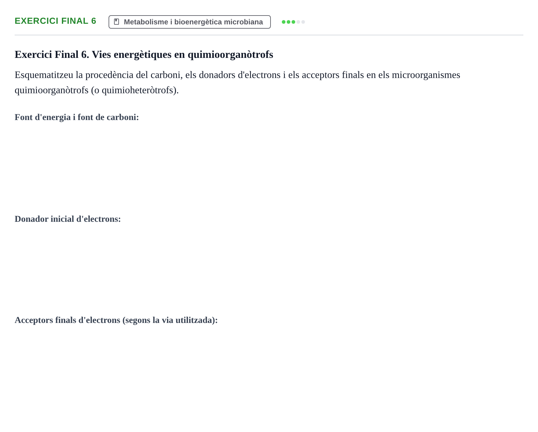 Enunciado: Exercici Final 6 · Microbiología I UB Recull de preguntes d'examen resoltes: Microbiologia I