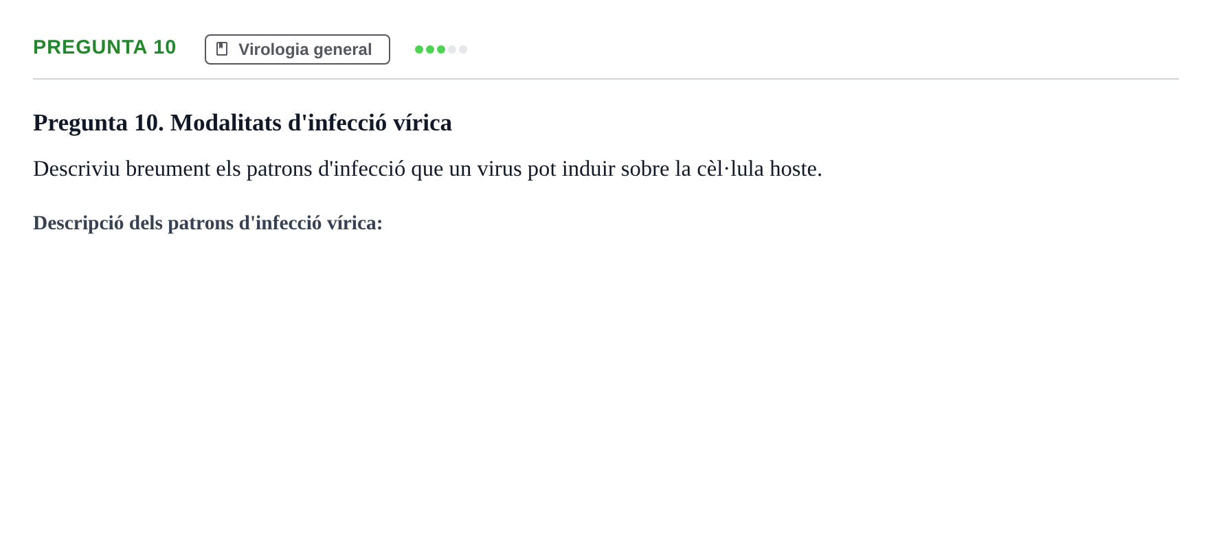 Enunciado: Pregunta 10 · Microbiología I UB Recull de preguntes d'examen resoltes: Microbiologia I