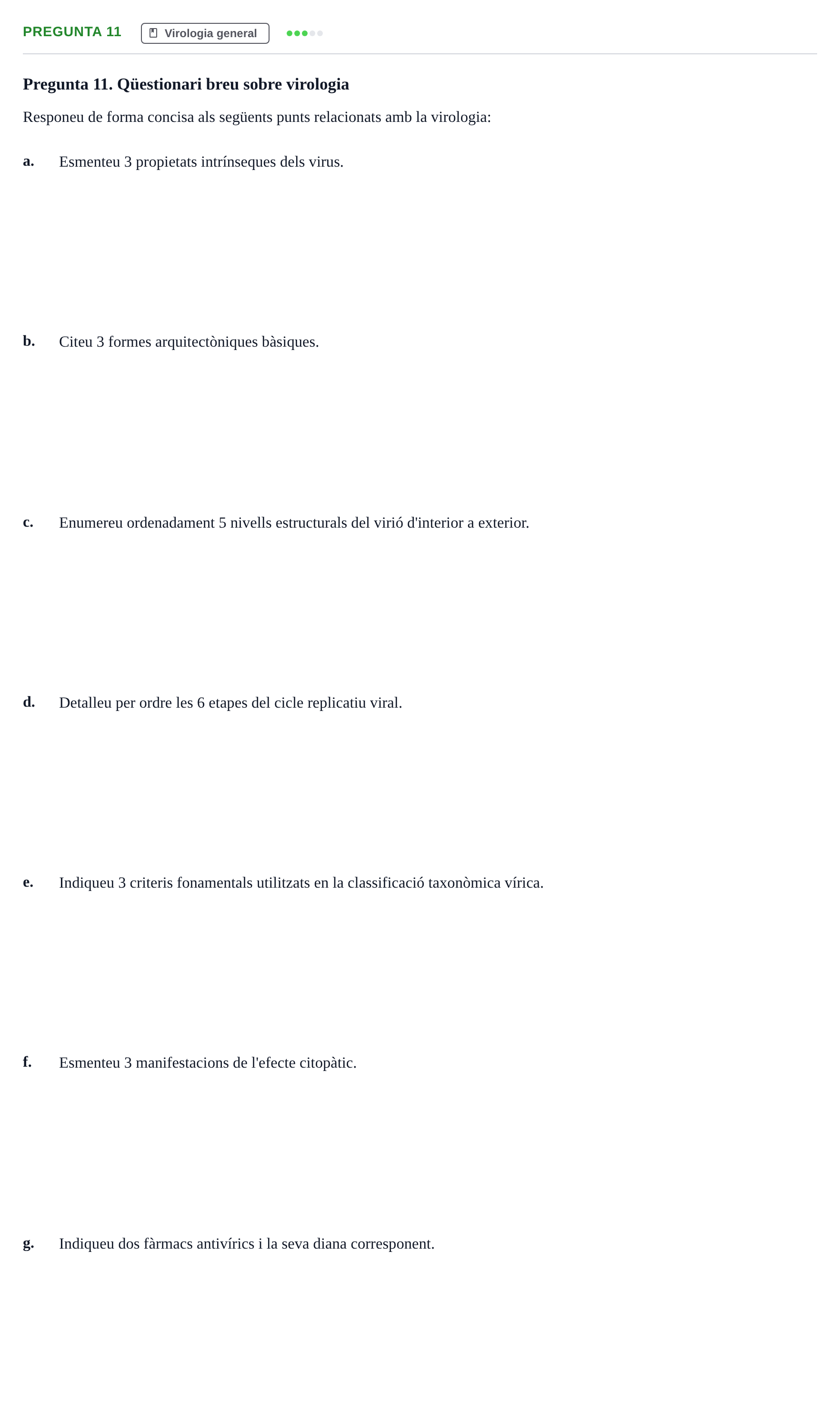 Enunciado: Pregunta 11 · Microbiología I UB Recull de preguntes d'examen resoltes: Microbiologia I