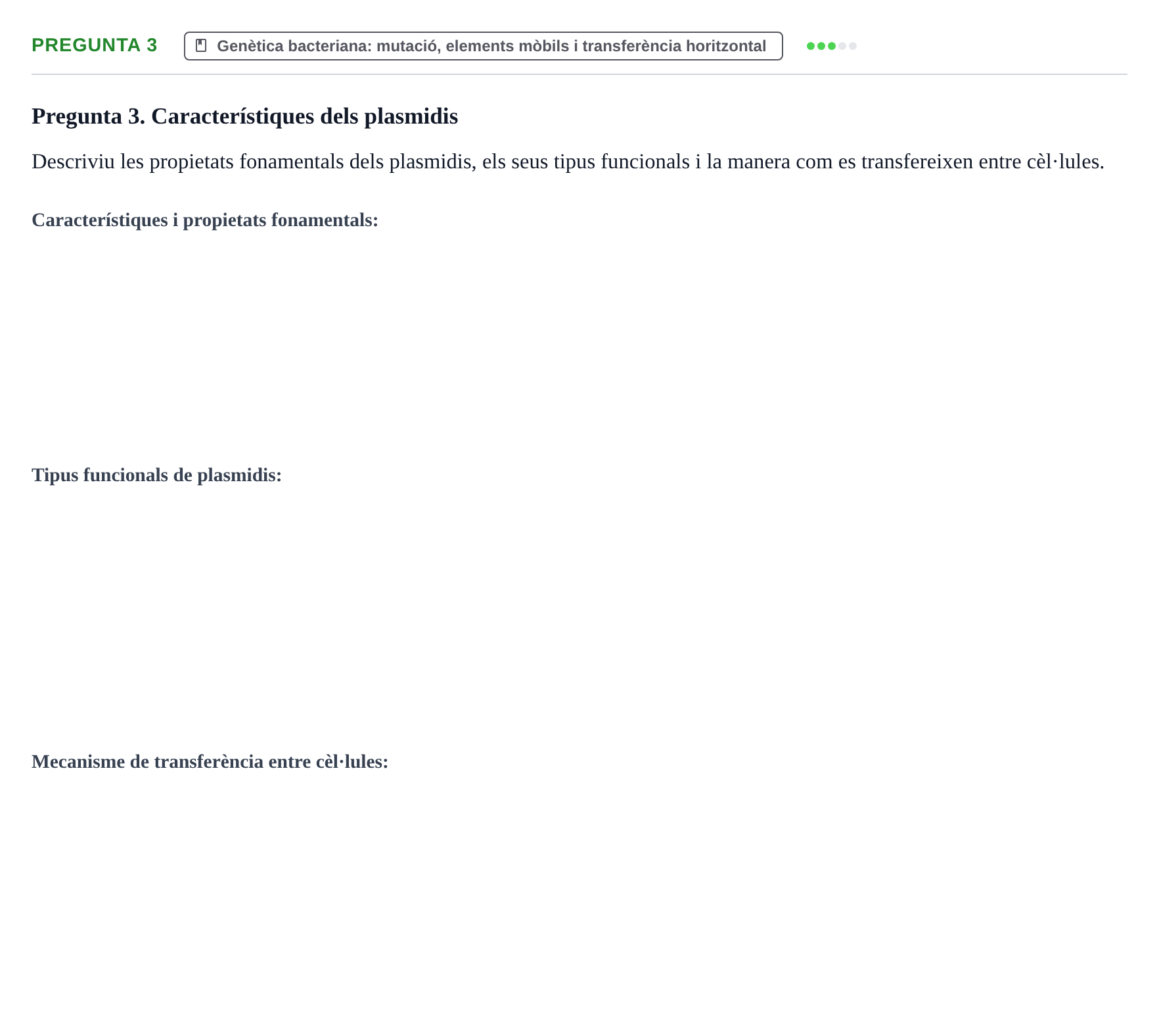 Enunciado: Pregunta 3 · Microbiología I UB Recull de preguntes d'examen resoltes: Microbiologia I