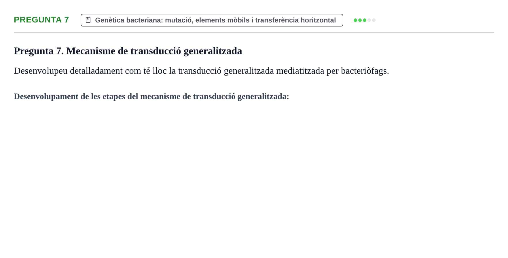 Enunciado: Pregunta 7 · Microbiología I UB Recull de preguntes d'examen resoltes: Microbiologia I