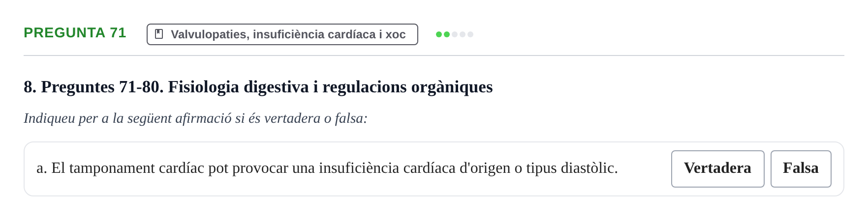 Enunciado: Pregunta 71 · Fisiología y Fisiopatología II UB 2021