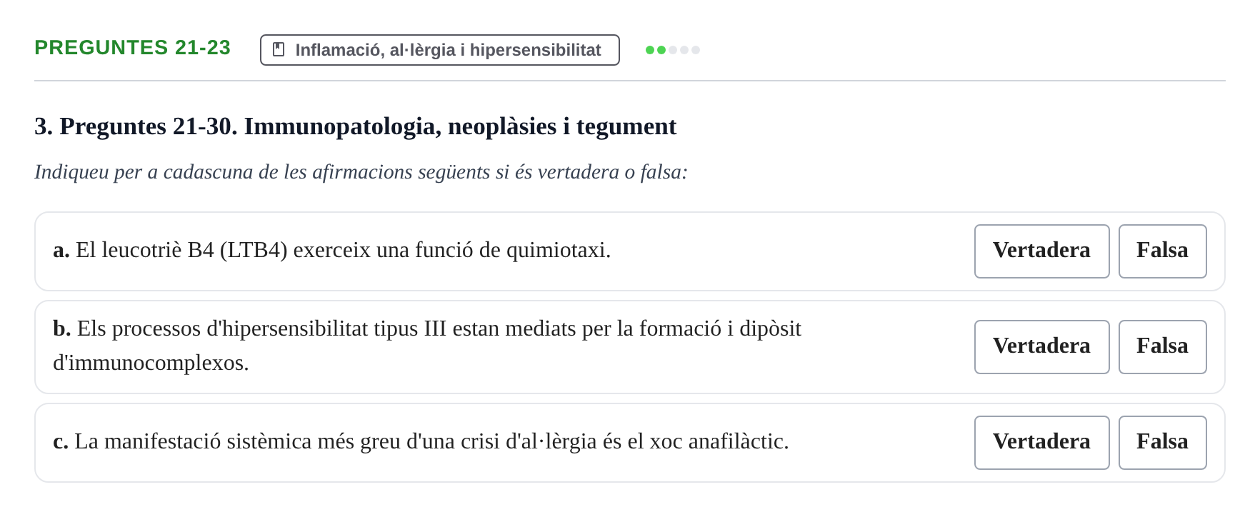 Enunciado: Ejercicio Preguntes 21-23 · Fisiología y Fisiopatología II UB 2021