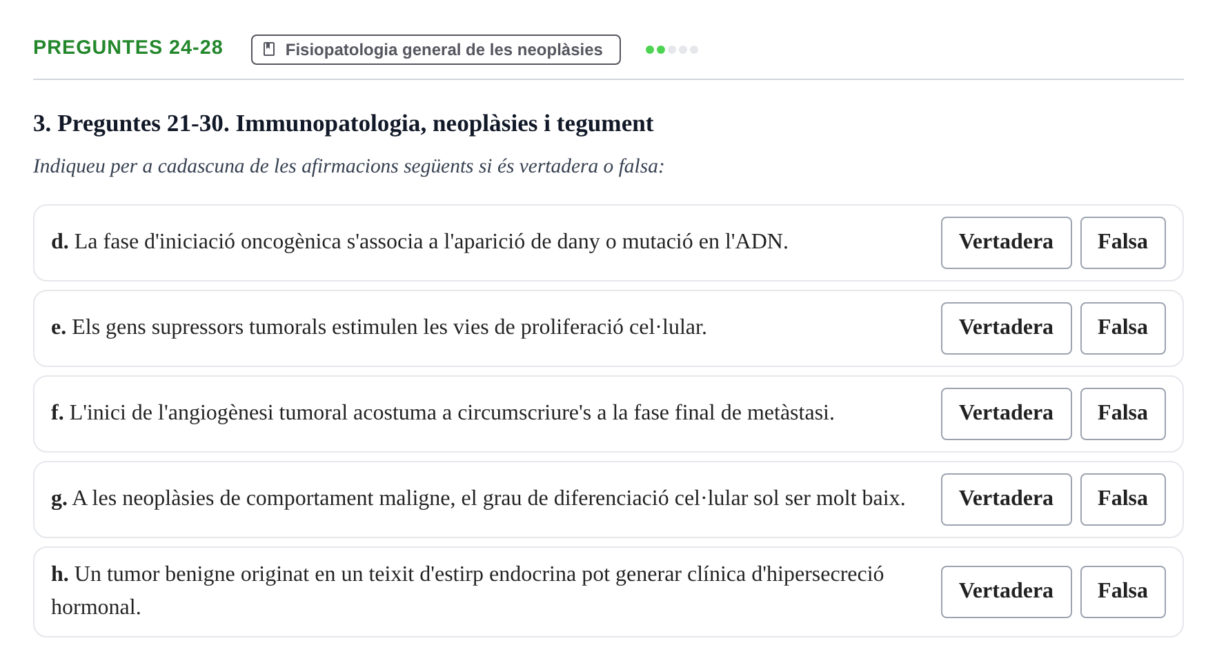 Enunciado: Ejercicio Preguntes 24-28 · Fisiología y Fisiopatología II UB 2021