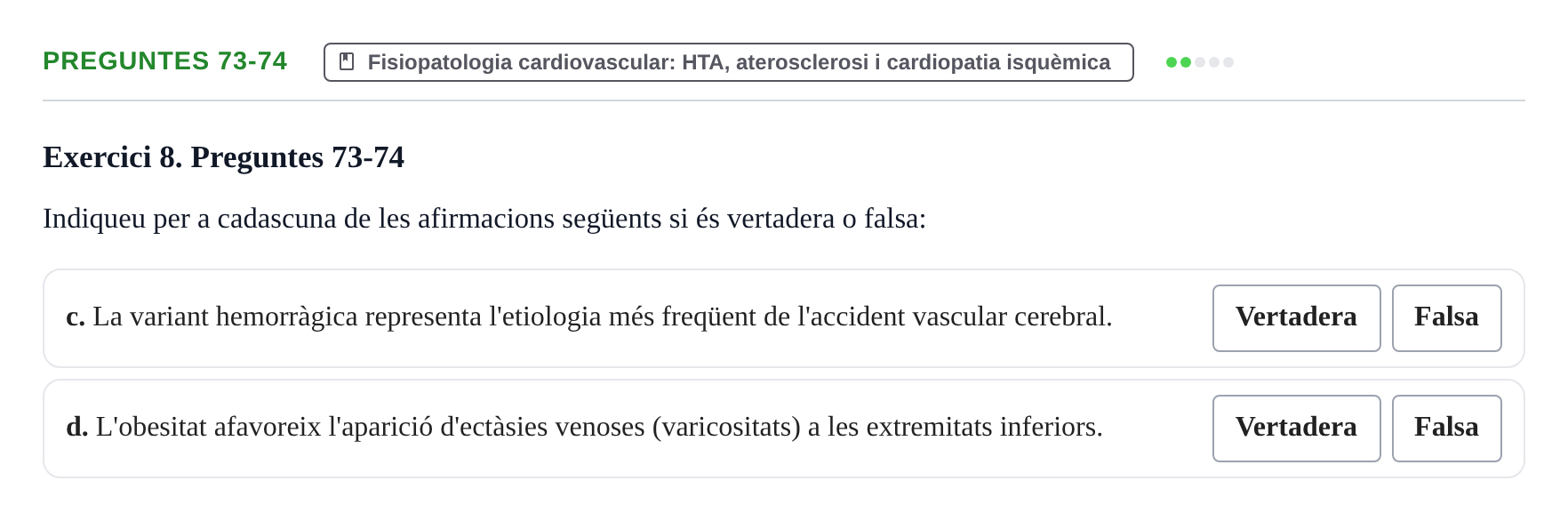 Enunciado: Ejercicio Preguntes 73-74 · Fisiología y Fisiopatología II UB 2021