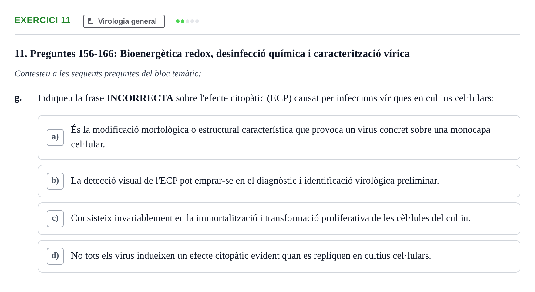 Enunciado: Ejercicio 11 - Virologia general · Microbiología I UB Banc d'Avaluació Global de Microbiologia