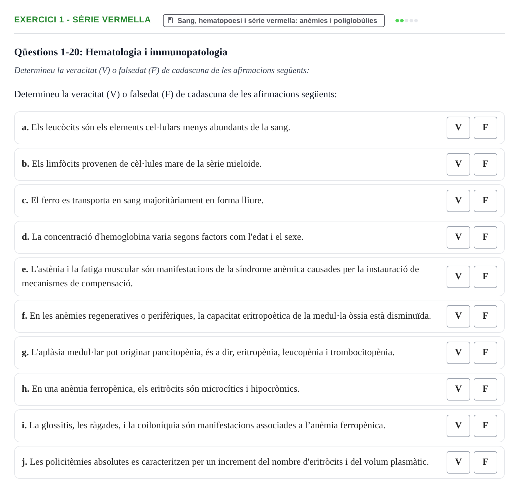 Enunciado: Ejercicio 1 - Sèrie vermella · Fisiología y Fisiopatología II UB Juny 2016