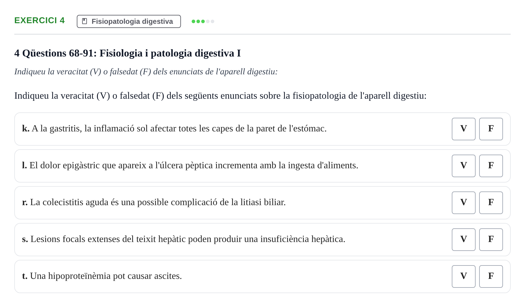 Enunciado: Ejercicio 4 - Fisiopatologia digestiva · Fisiología y Fisiopatología II UB Juny 2016