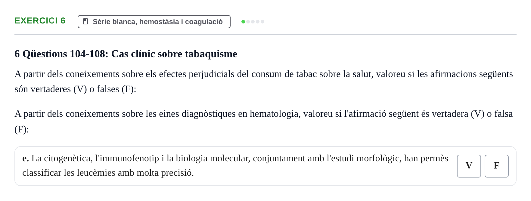Enunciado: Ejercicio 6 - Sèrie blanca · Fisiología y Fisiopatología II UB Juny 2016