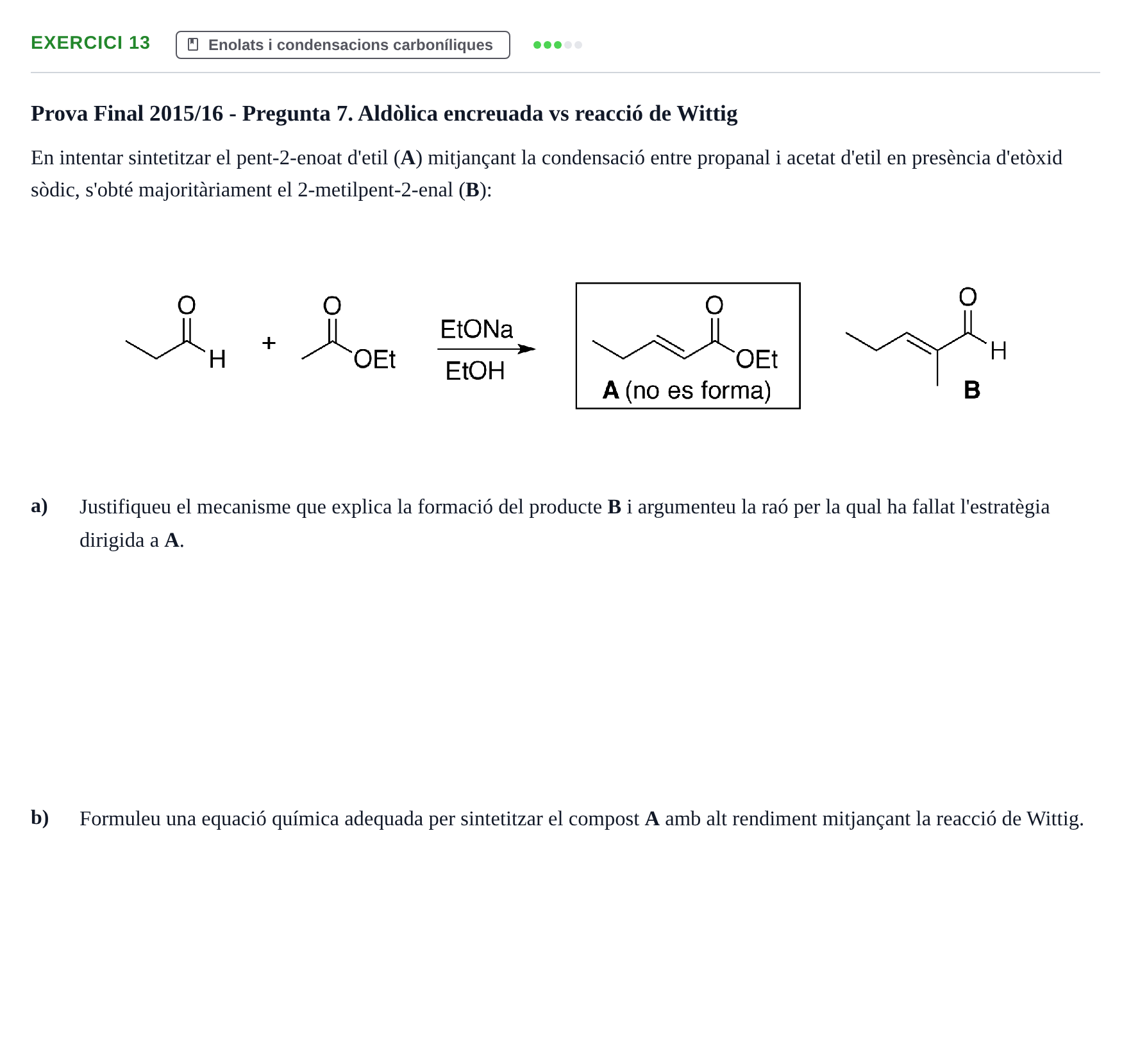 Enunciado: Problema 13 · Química Orgánica II UB 2014