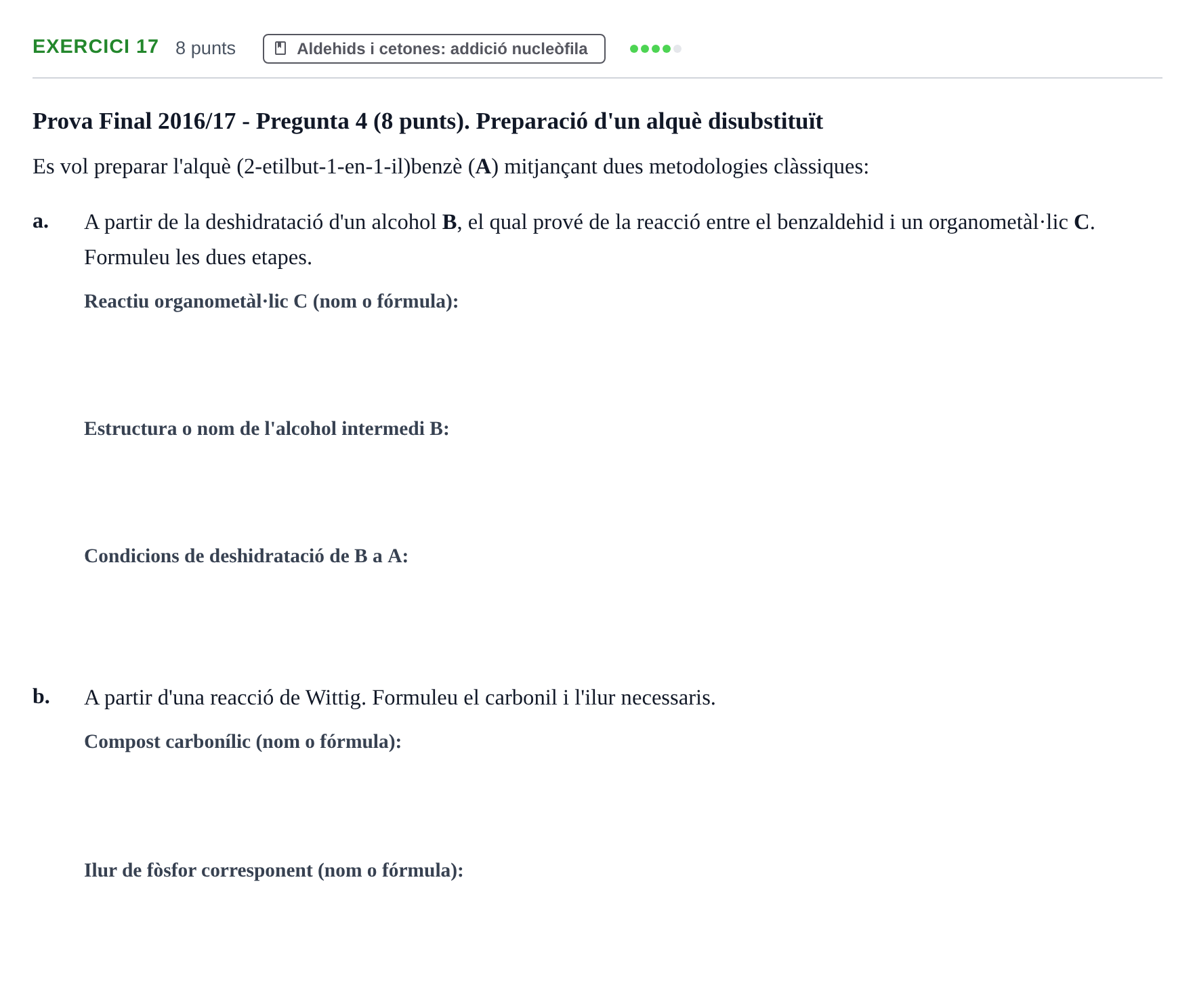 Enunciado: Problema 17 · Química Orgánica II UB 2014