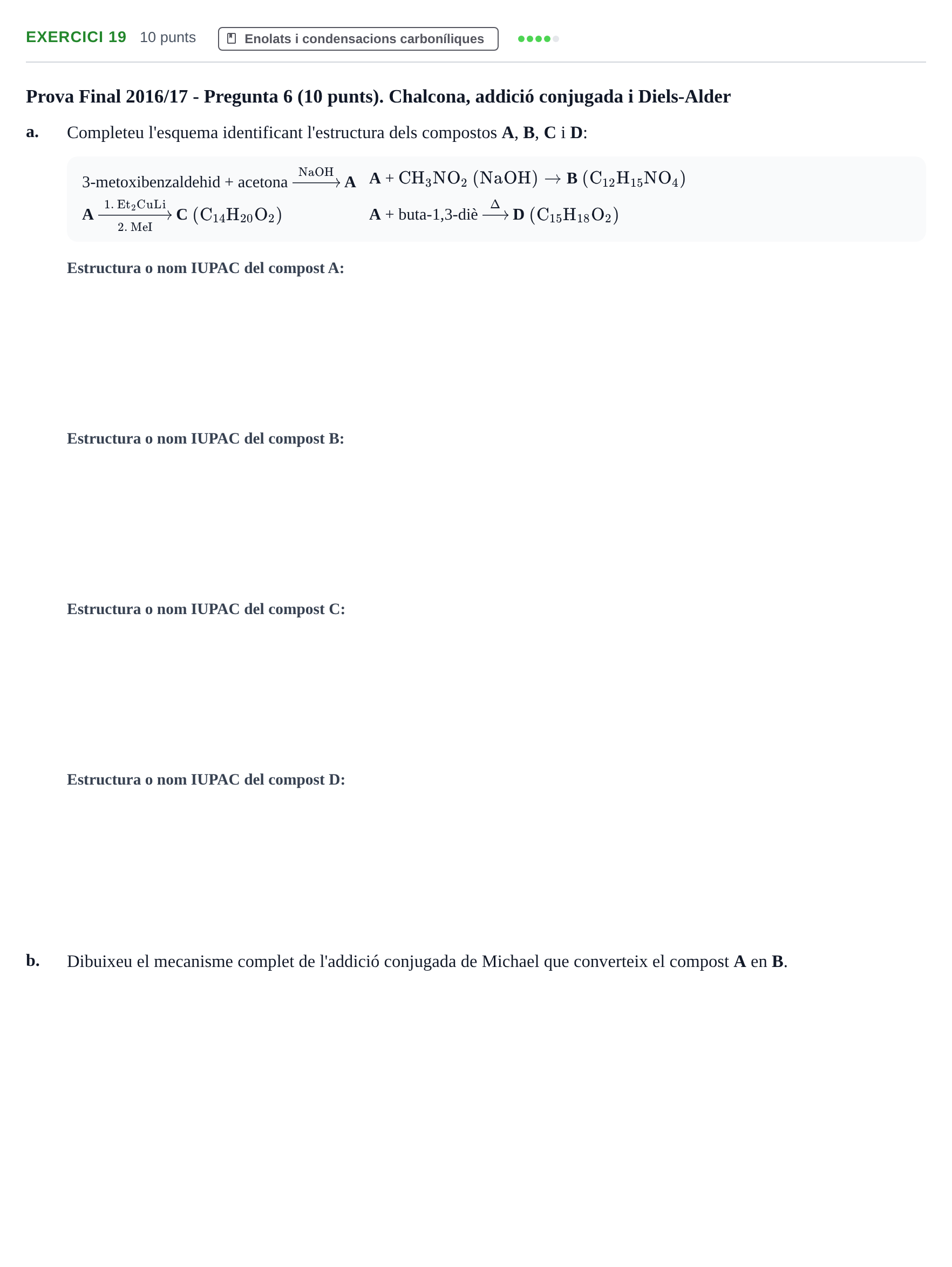 Enunciado: Problema 19 · Química Orgánica II UB 2014