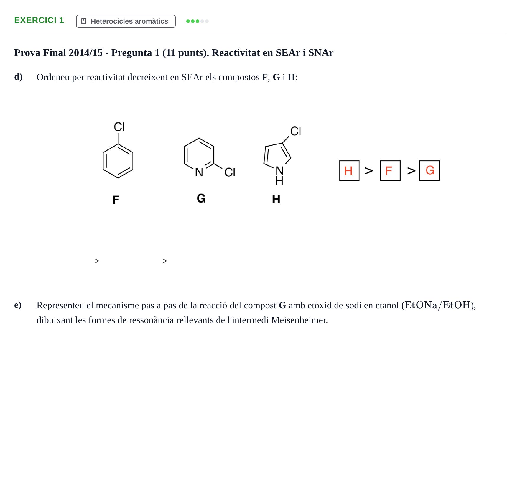 Enunciado: Ejercicio 1 - Heterocicles aromàtics · Química Orgánica II UB 2014