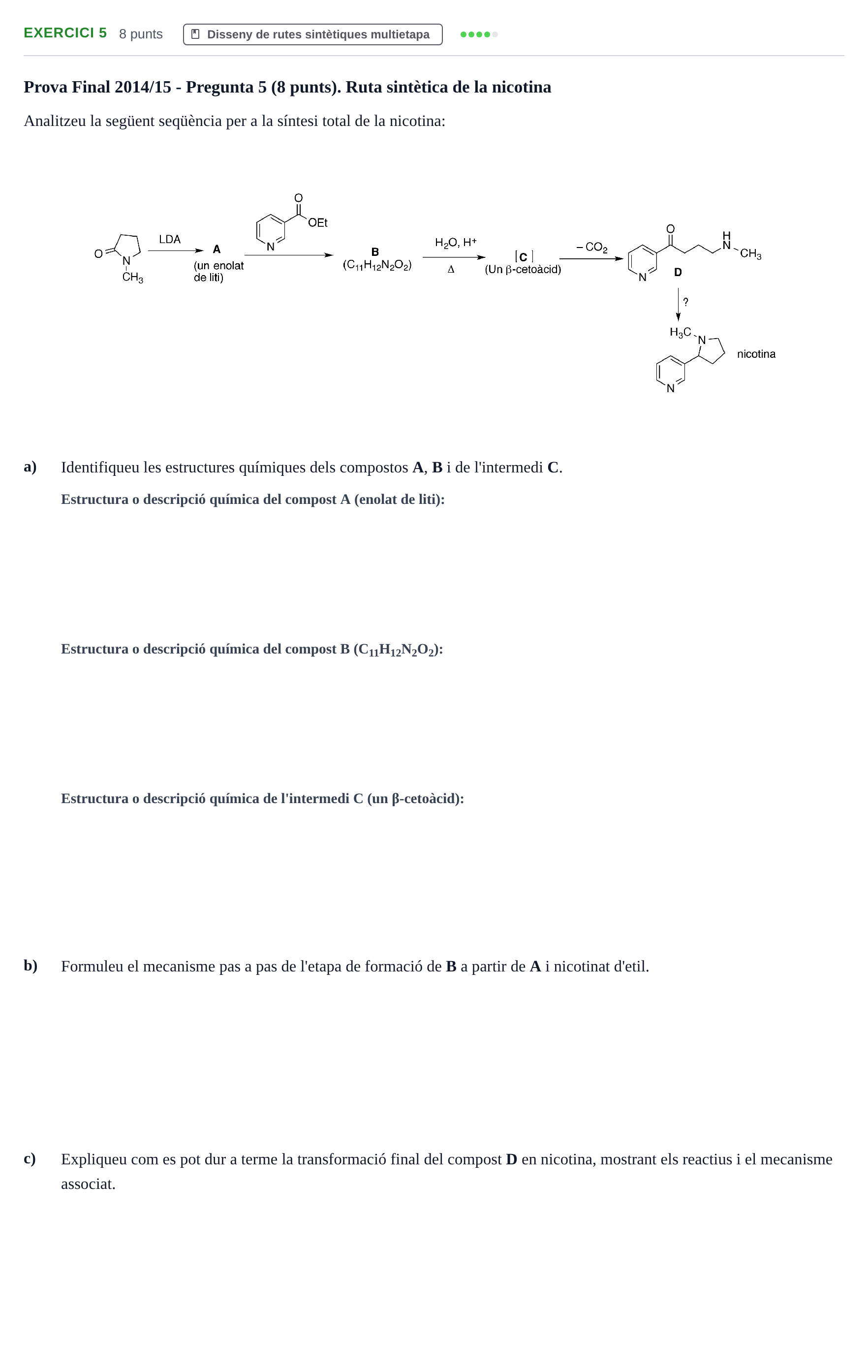 Enunciado: Problema 5 · Química Orgánica II UB 2014