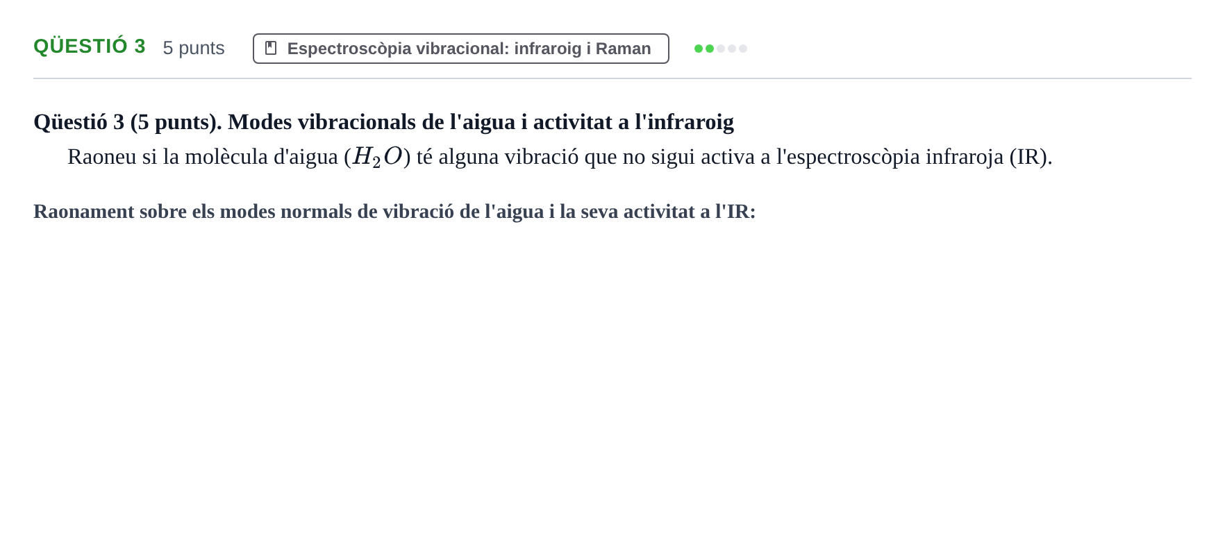 Enunciado: Ejercicio Qüestió 3 · Técnicas Instrumentales UB 2017