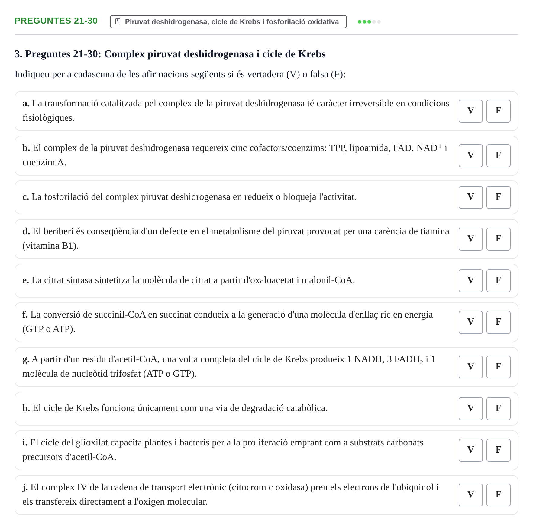 Enunciado: Ejercicio Preguntes 21-30 · Bioquímica UB 2024