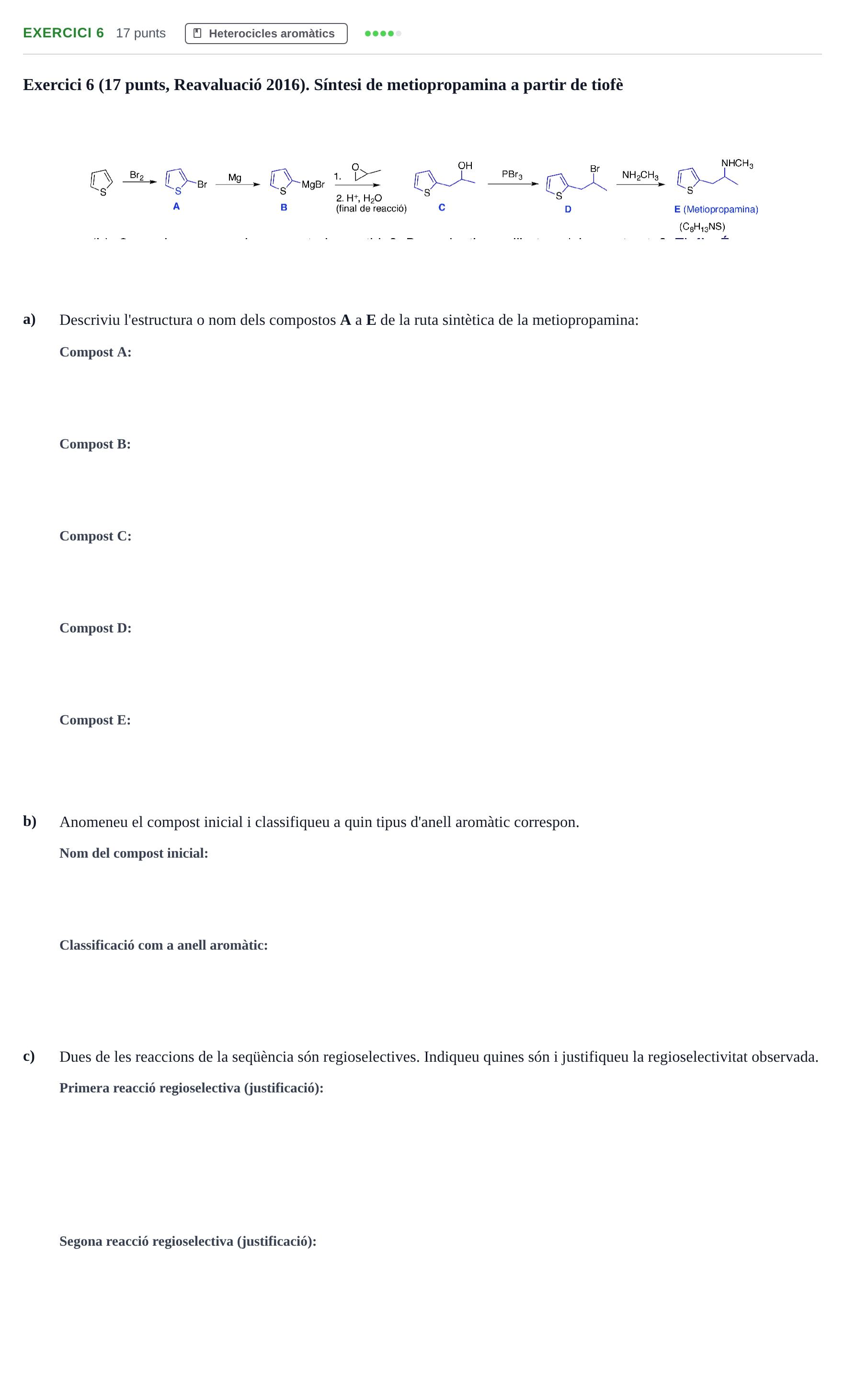 Enunciado: Exercici 6 · Química Orgánica II UB 2015