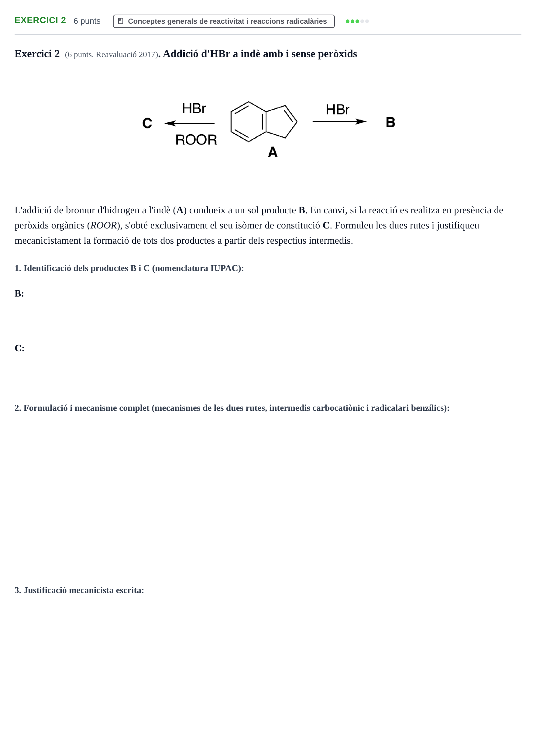 Enunciado: Exercici 2 · Química Orgánica II UB 2015