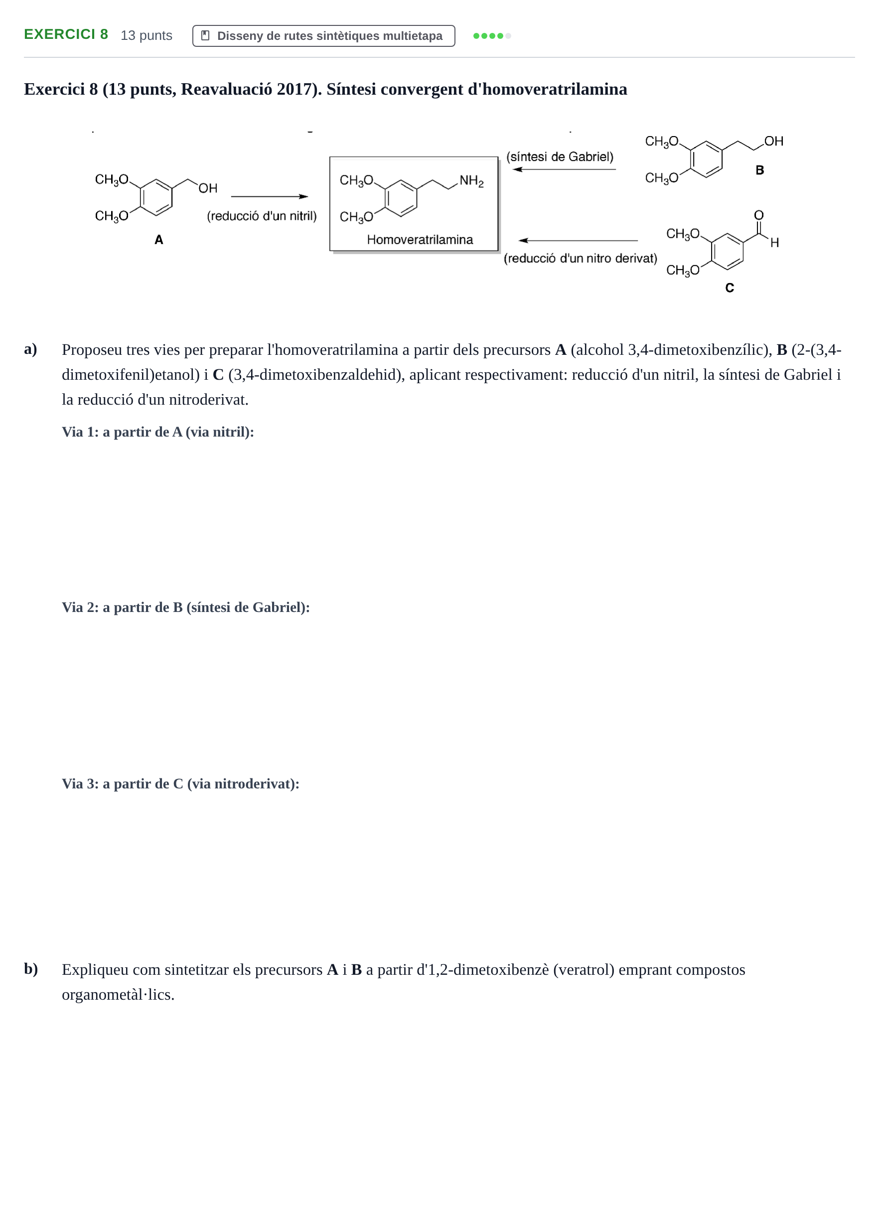 Enunciado: Exercici 8 · Química Orgánica II UB 2015