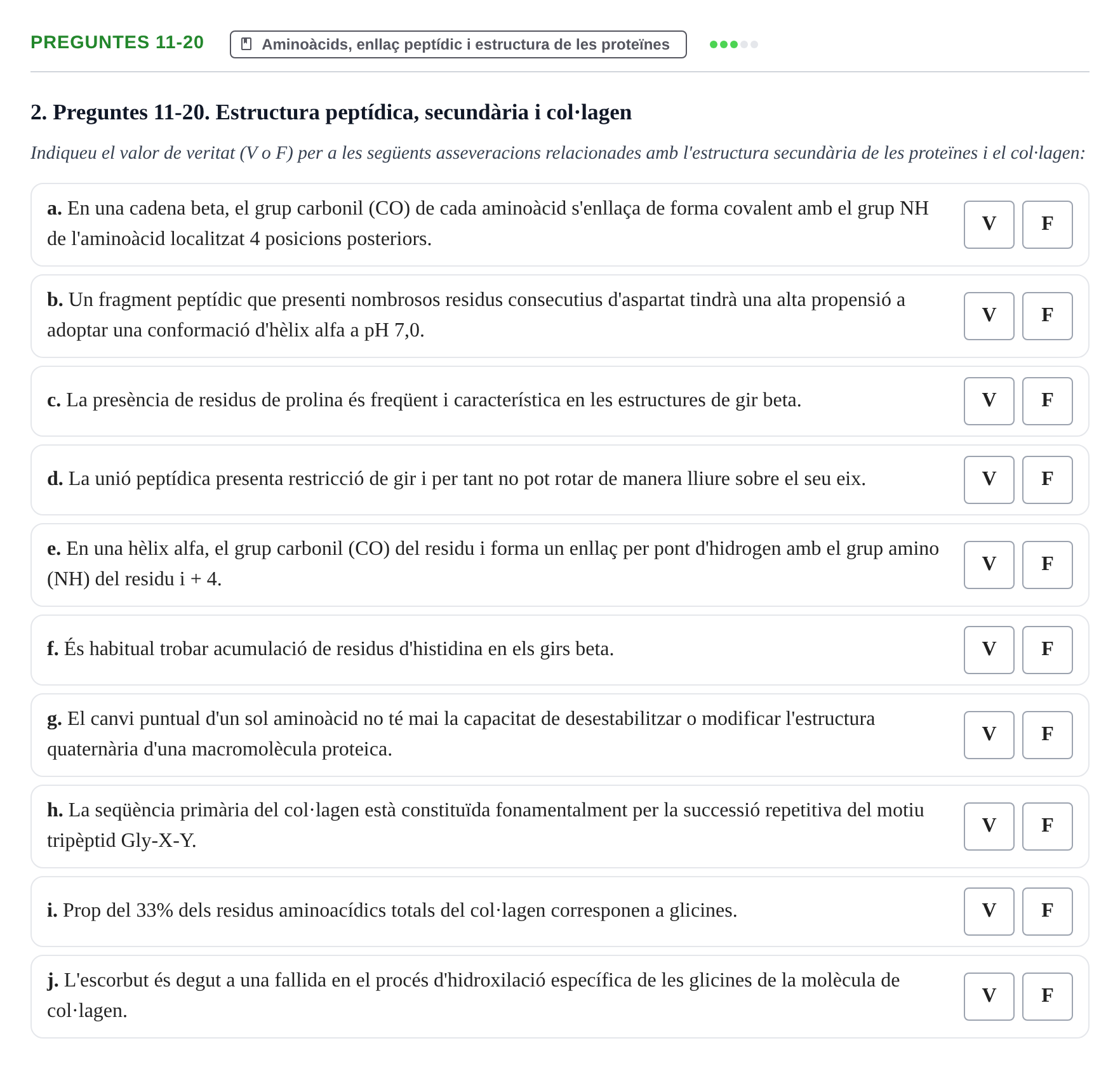 Enunciado: Ejercicio Preguntes 11-20 · Bioquímica UB 2015