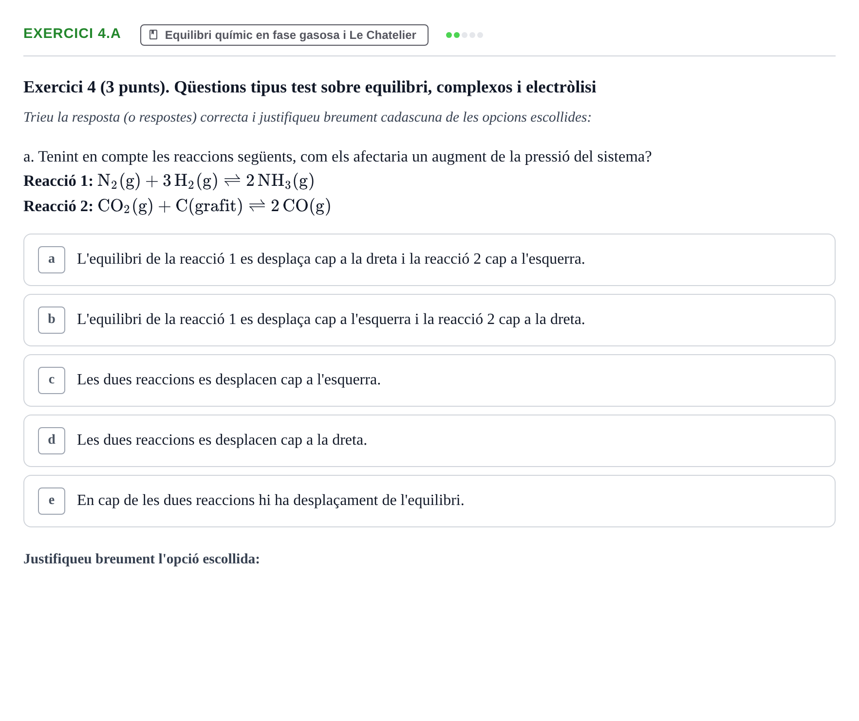 Enunciado: Exercici 4.a · Química UB 2015
