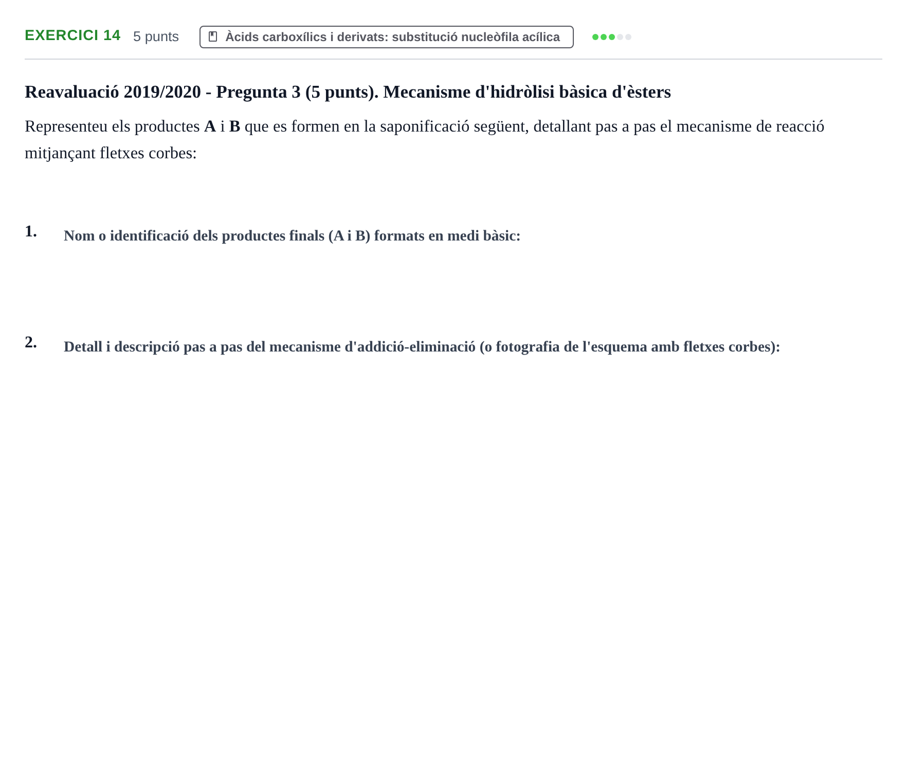 Enunciado: Problema 14 · Química Orgánica II UB 2018