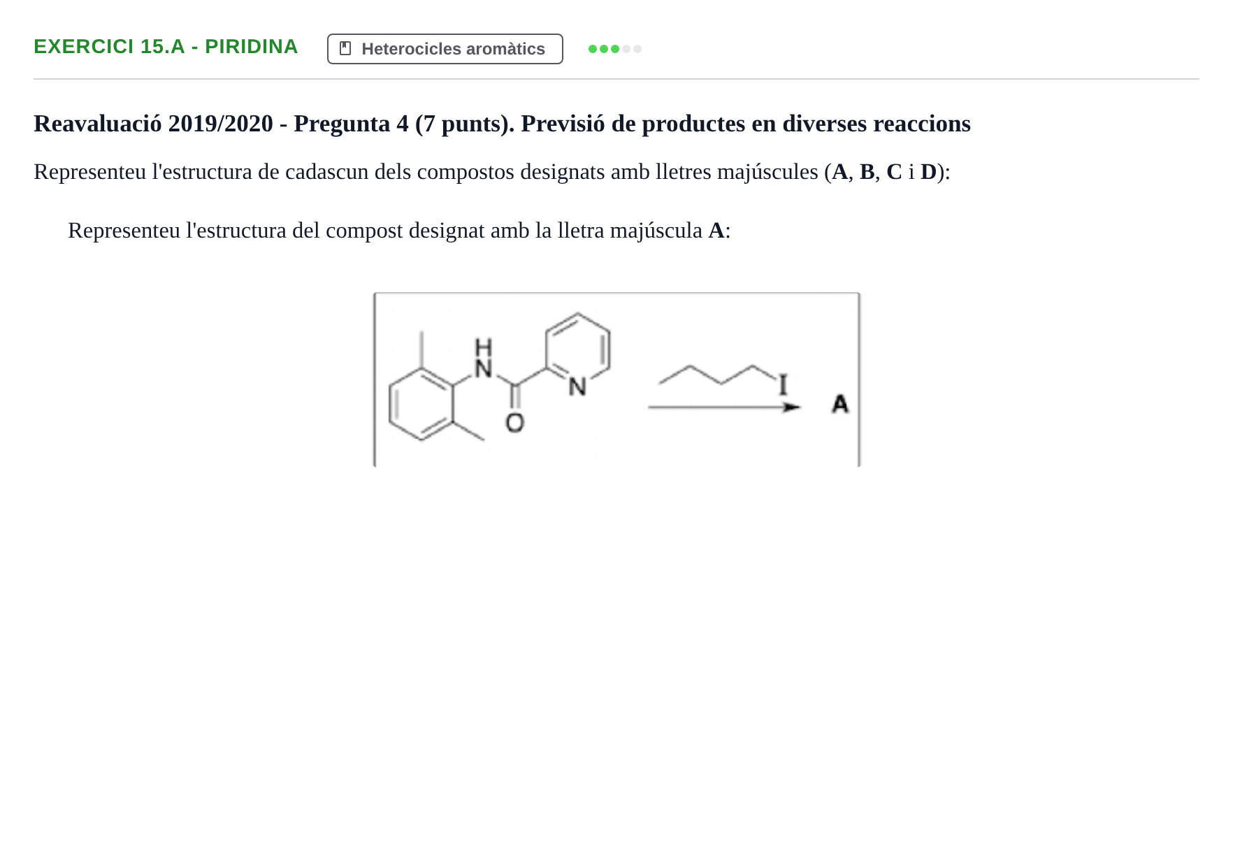 Enunciado: Ejercicio 15.a - Piridina · Química Orgánica II UB 2018