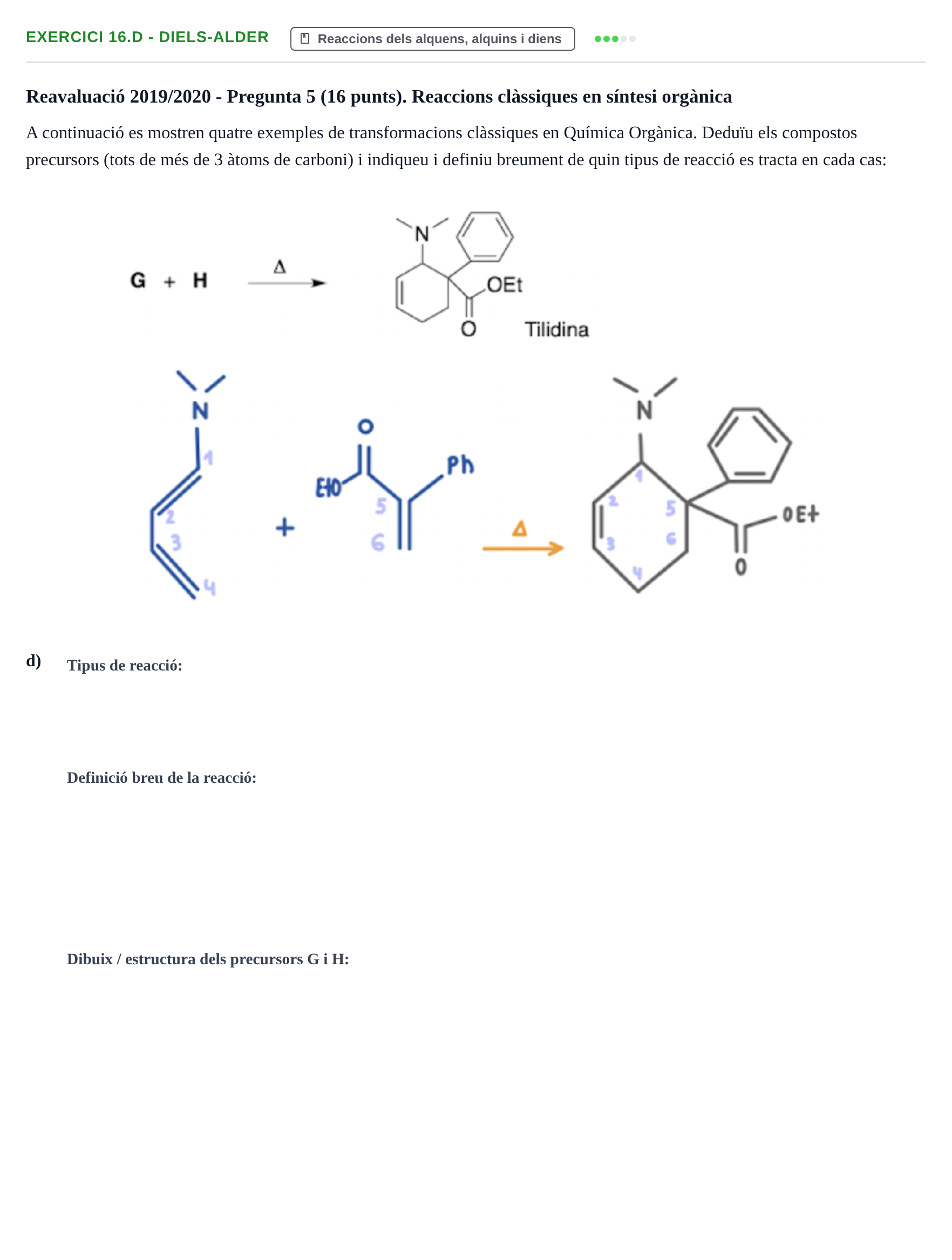 Enunciado: Ejercicio 16.d - Diels-Alder · Química Orgánica II UB 2018