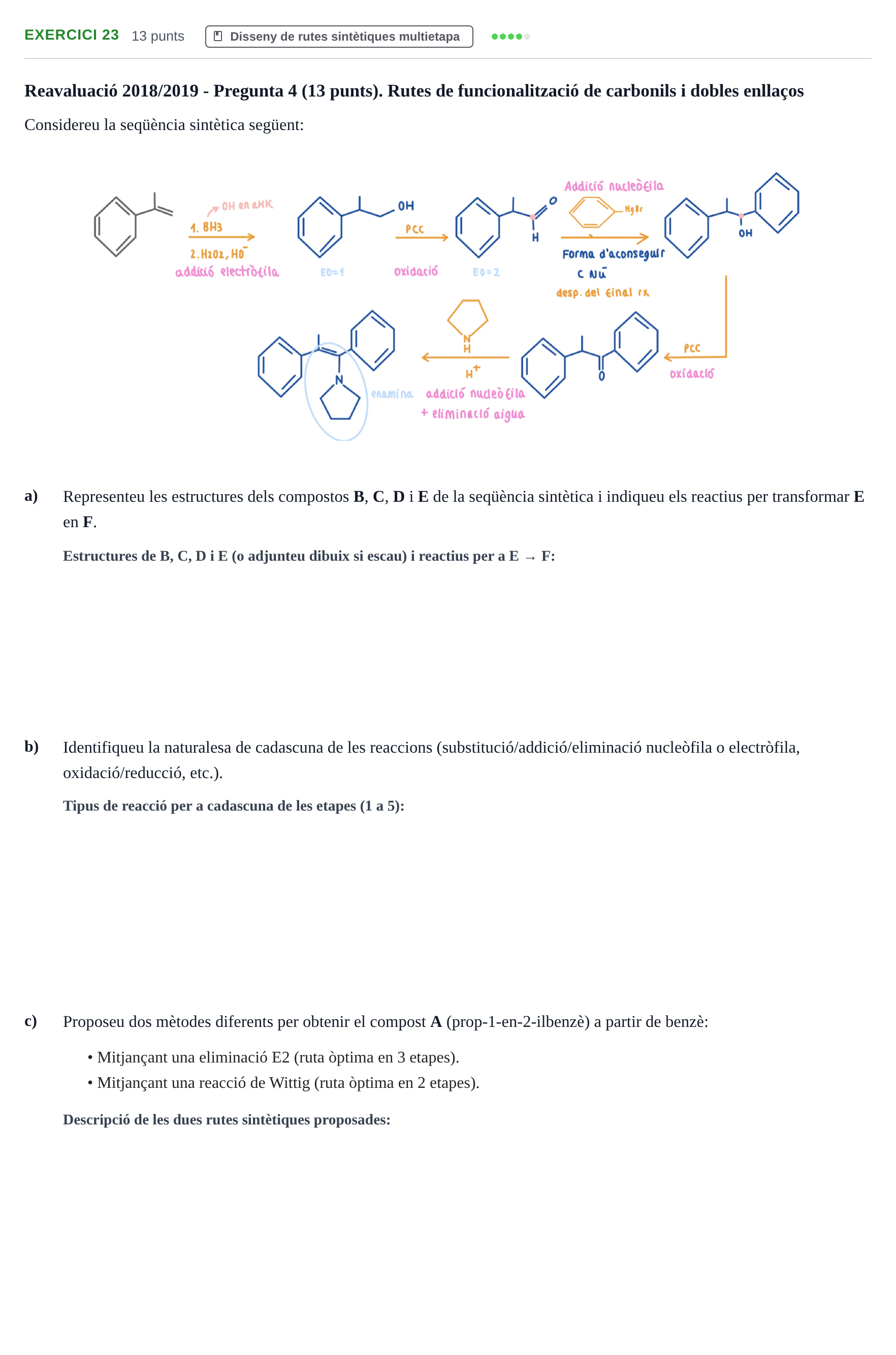 Enunciado: Problema 23 · Química Orgánica II UB 2018