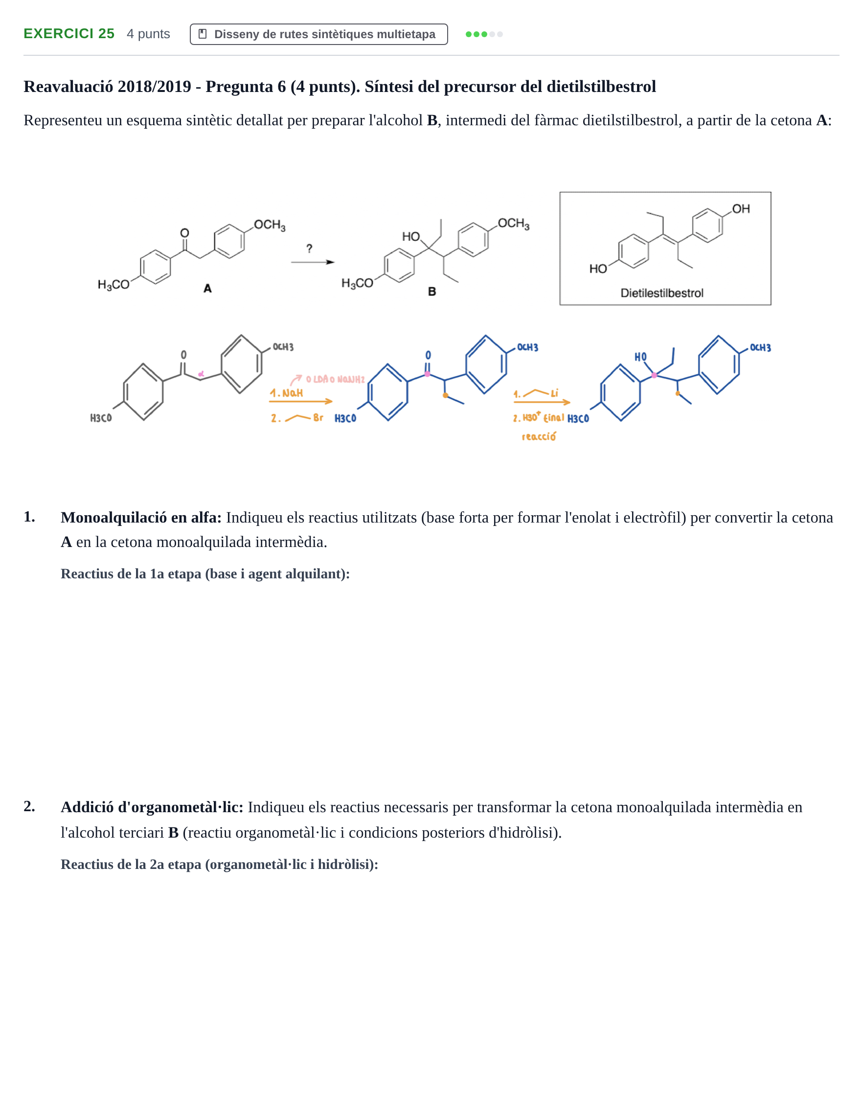 Enunciado: Problema 25 · Química Orgánica II UB 2018