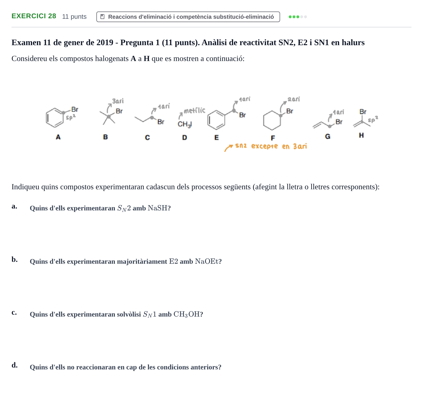 Enunciado: Problema 28 · Química Orgánica II UB 2018