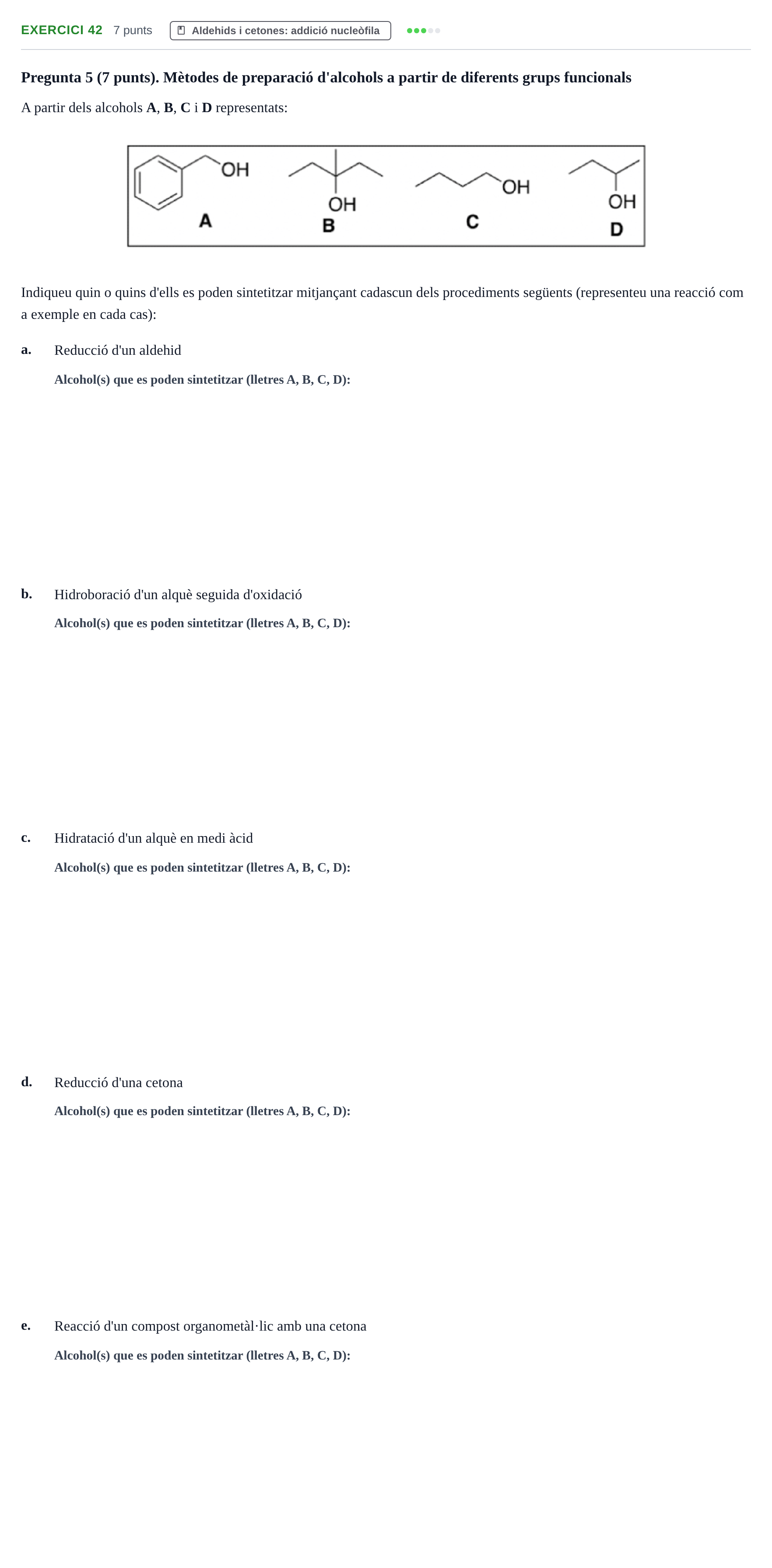 Enunciado: Problema 42 · Química Orgánica II UB 2018