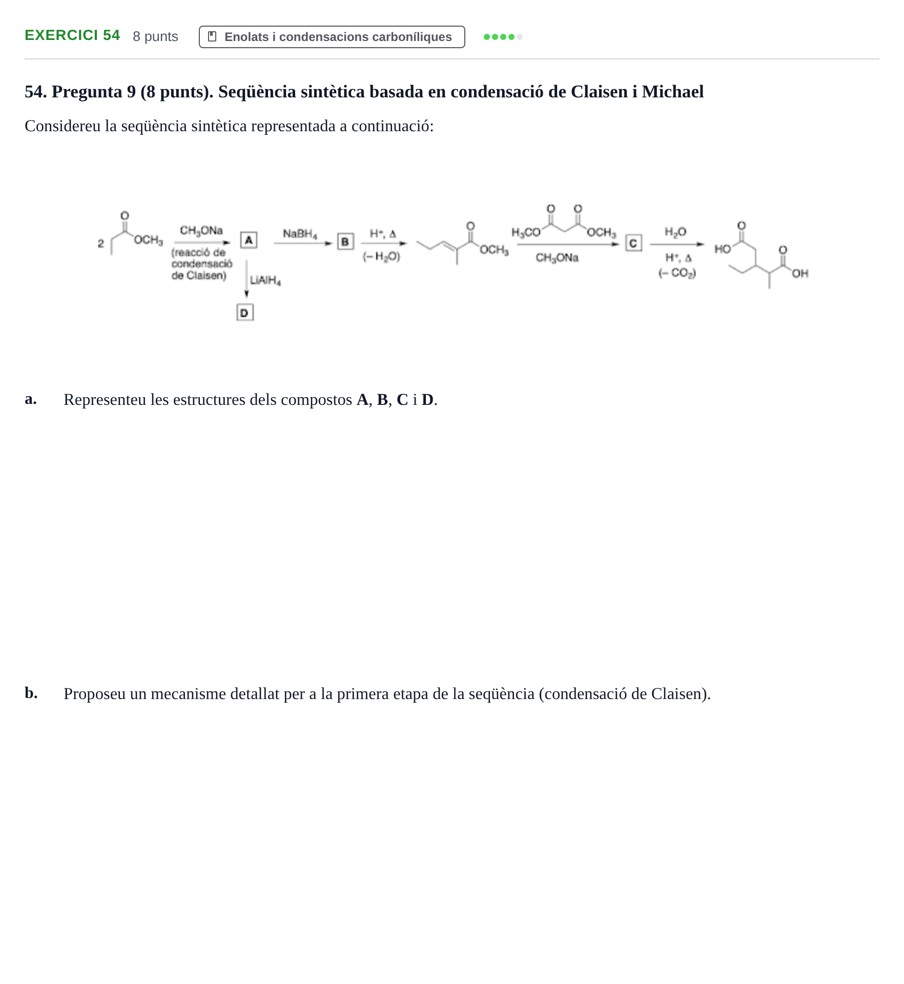 Enunciado: Problema 54 · Química Orgánica II UB 2018